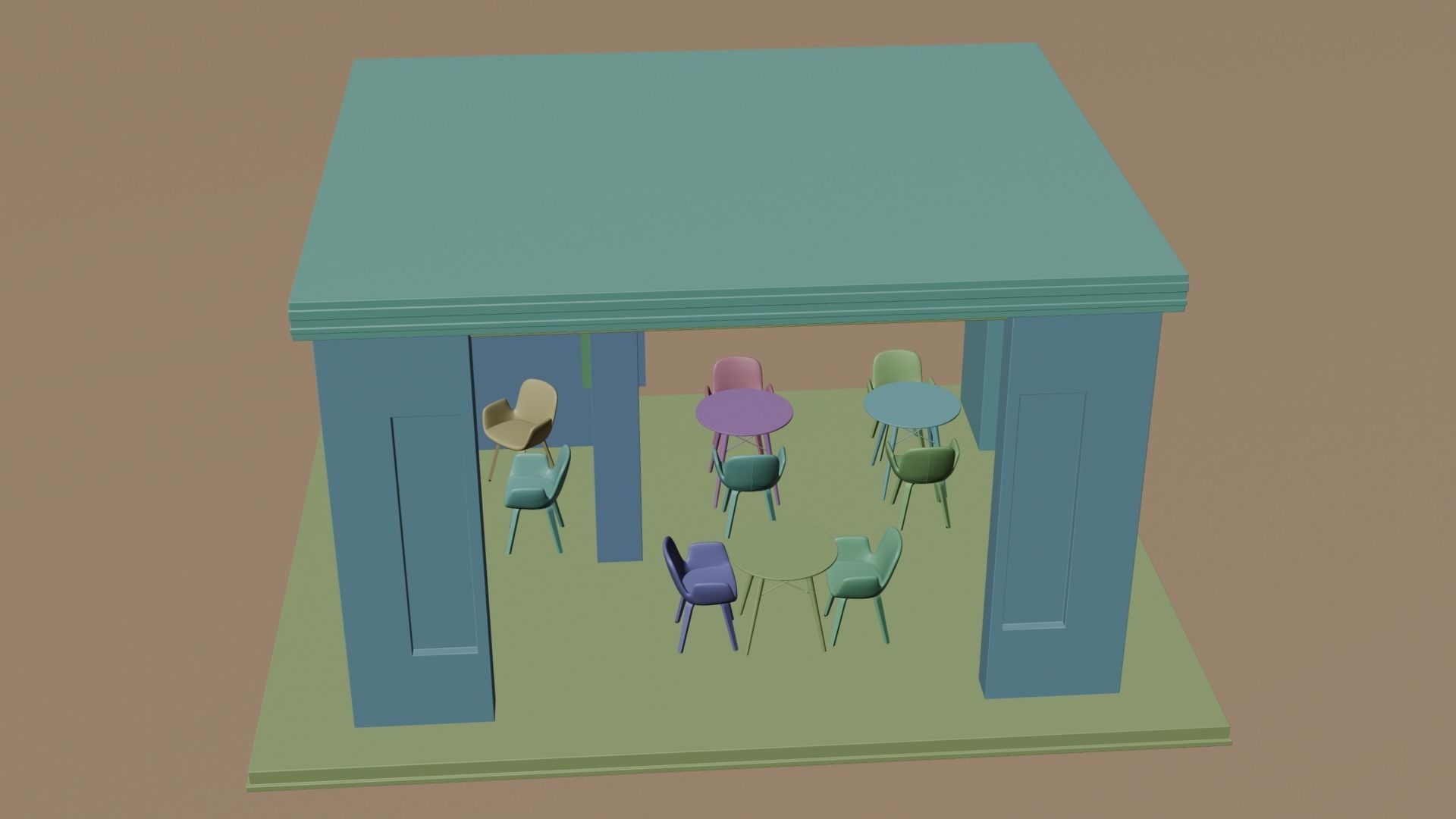 Exhibition Stall or Booth Design for advertisement 3d model 3D model_13