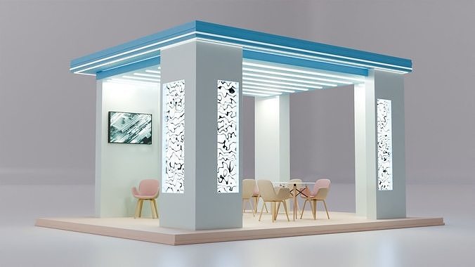 Exhibition Stall or Booth Design for advertisement 3d model 3D model 2