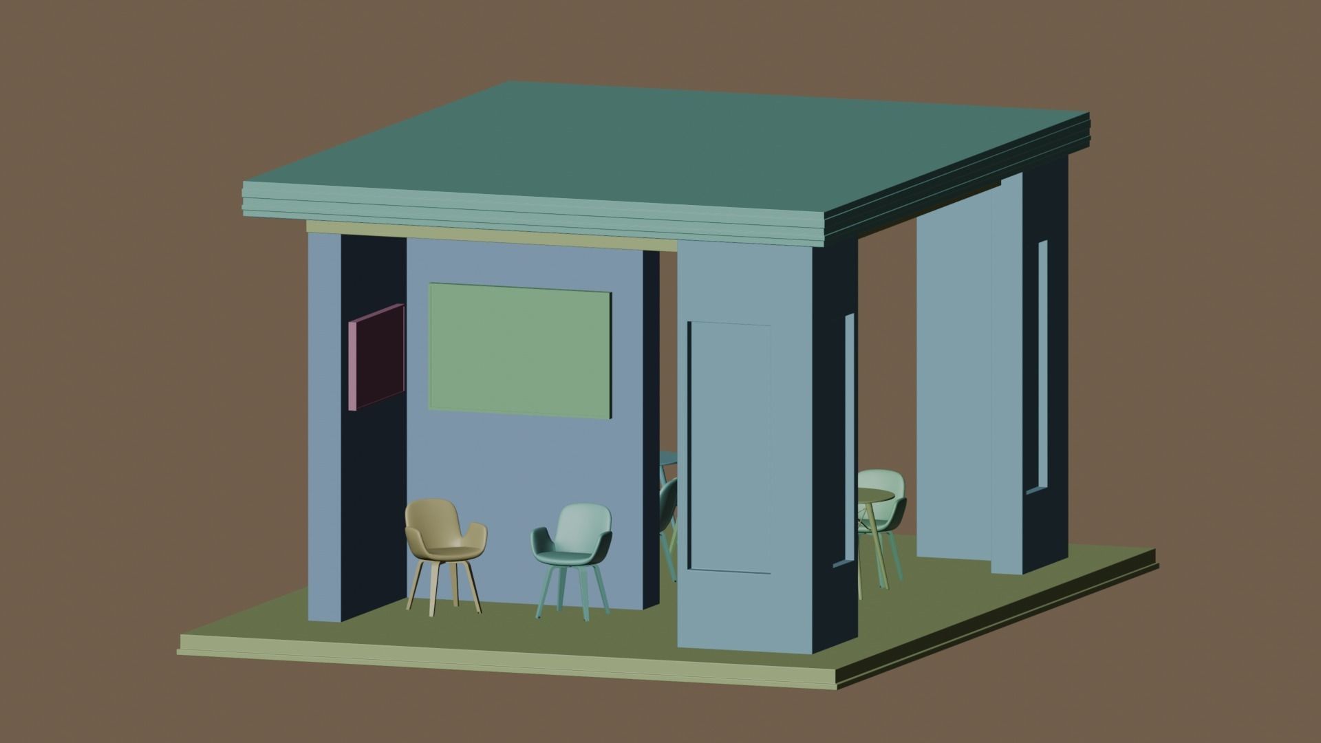 Exhibition Stall or Booth Design for advertisement 3d model 3D model_14