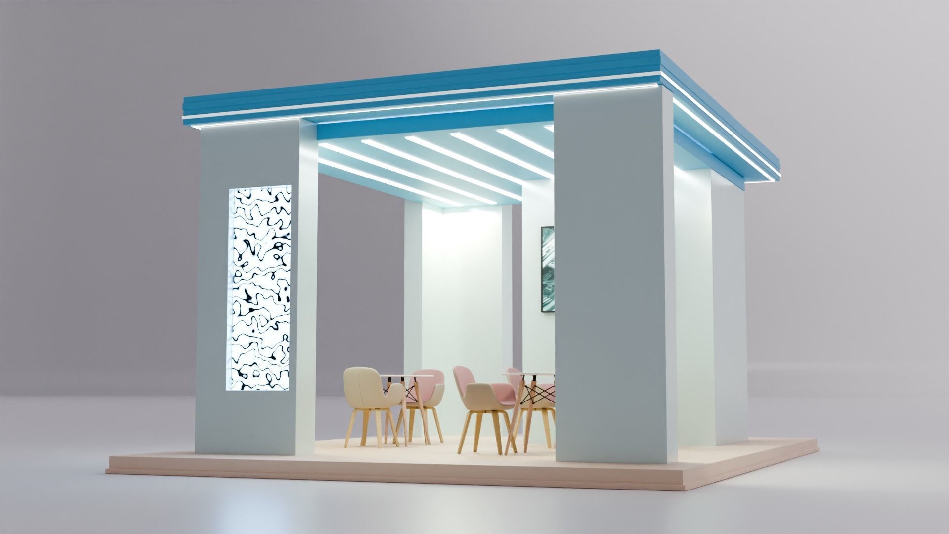 Exhibition Stall or Booth Design for advertisement 3d model 3D model_8