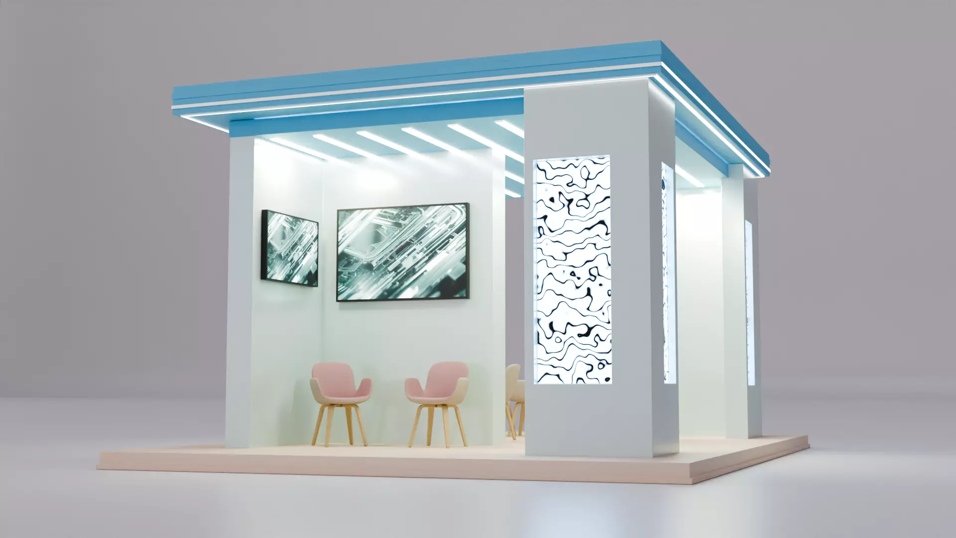 Exhibition Stall or Booth Design for advertisement 3d model 3D model_0