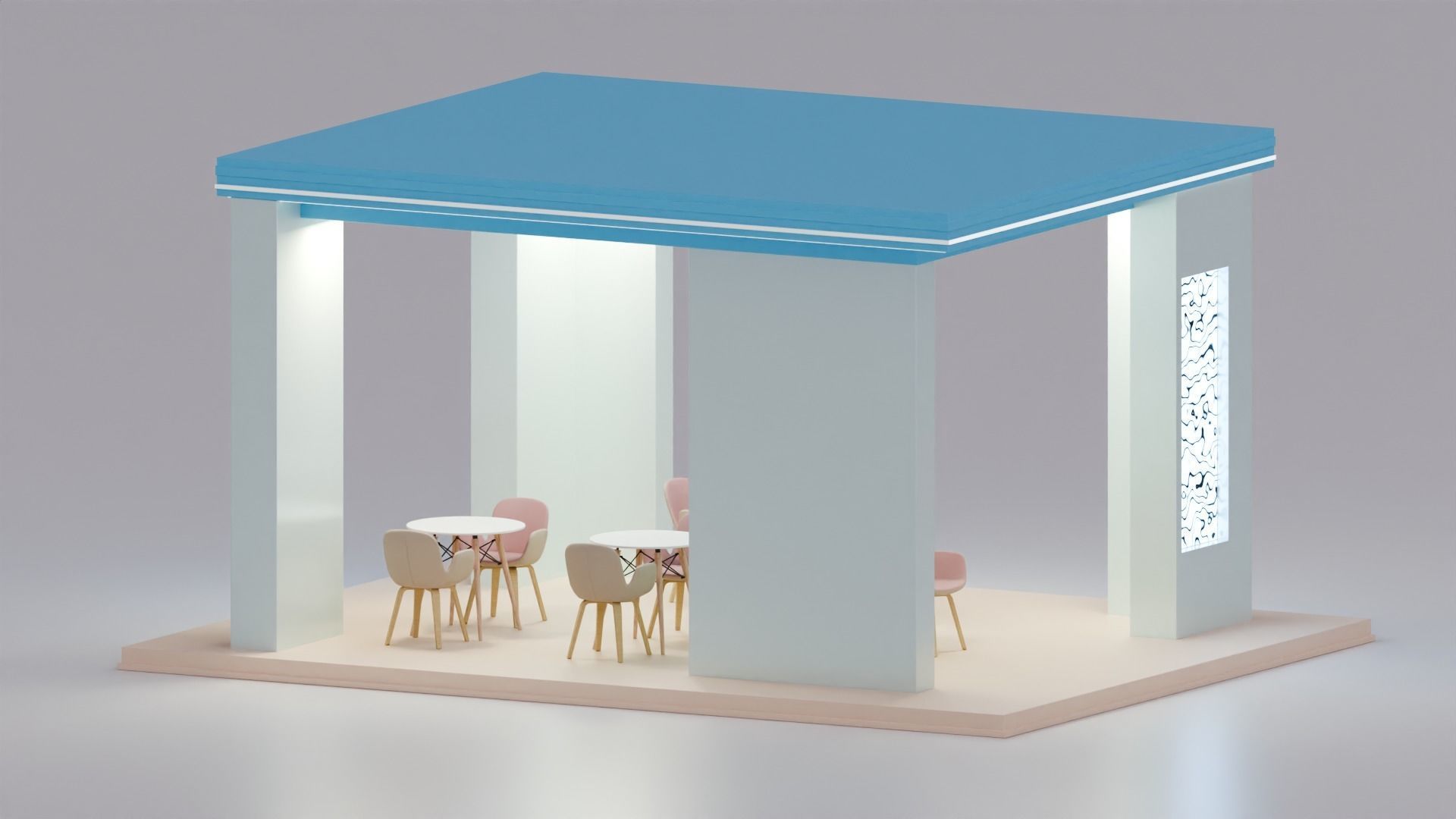Exhibition Stall or Booth Design for advertisement 3d model 3D model_5