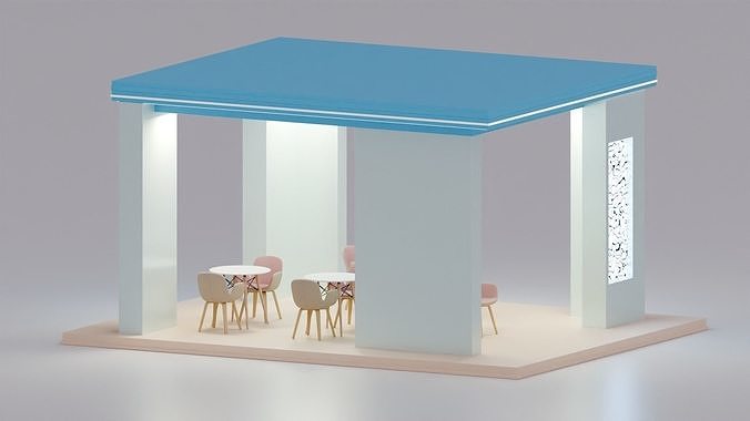 Exhibition Stall or Booth Design for advertisement 3d model 3D model 6