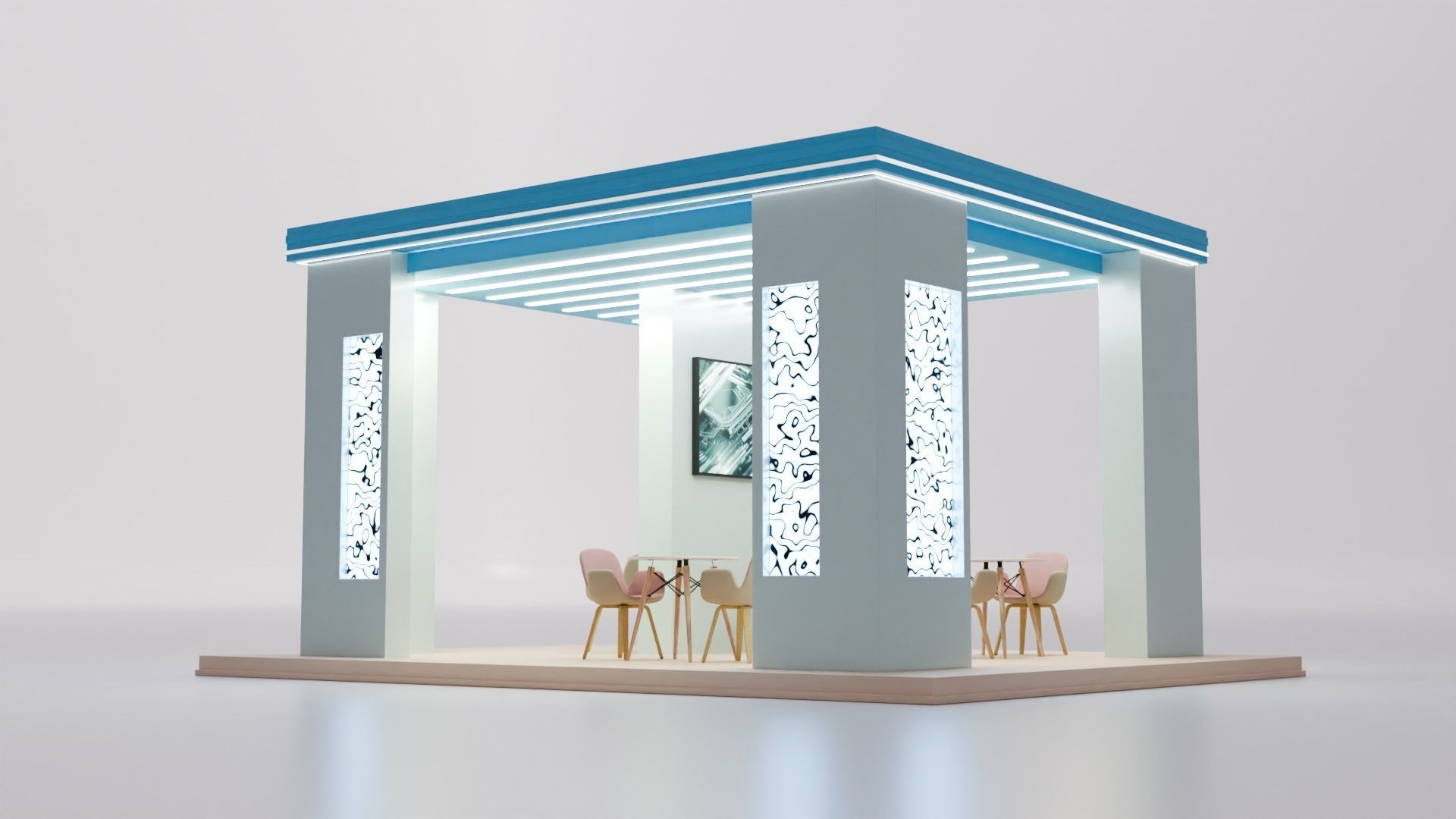 Exhibition Stall or Booth Design for advertisement 3d model 3D model_7