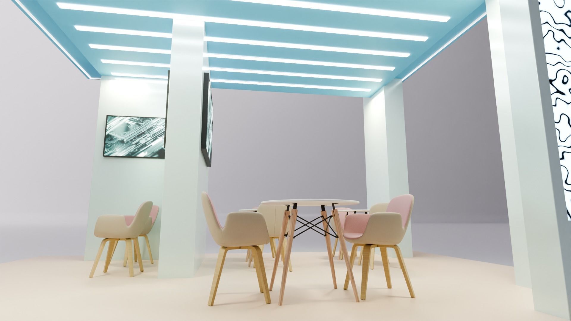 Exhibition Stall or Booth Design for advertisement 3d model 3D model_4