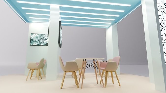 Exhibition Stall or Booth Design for advertisement 3d model 3D model 5