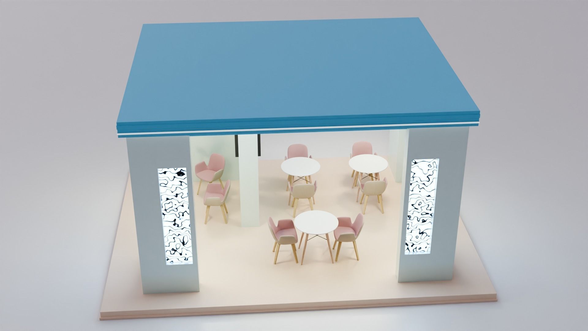 Exhibition Stall or Booth Design for advertisement 3d model 3D model_3