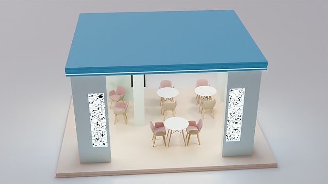 Exhibition Stall or Booth Design for advertisement 3d model 3D model 4