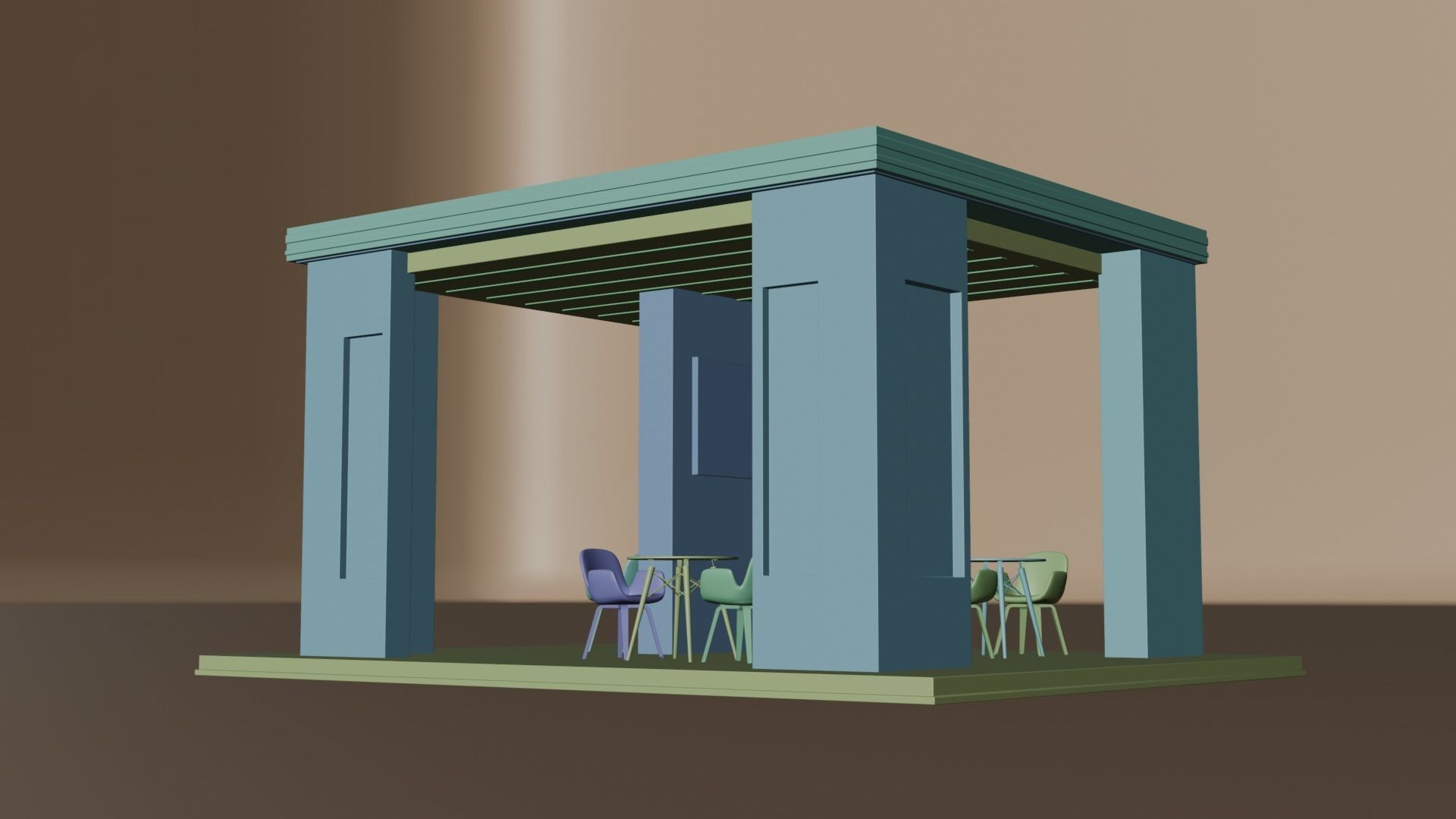 Exhibition Stall or Booth Design for advertisement 3d model 3D model_10