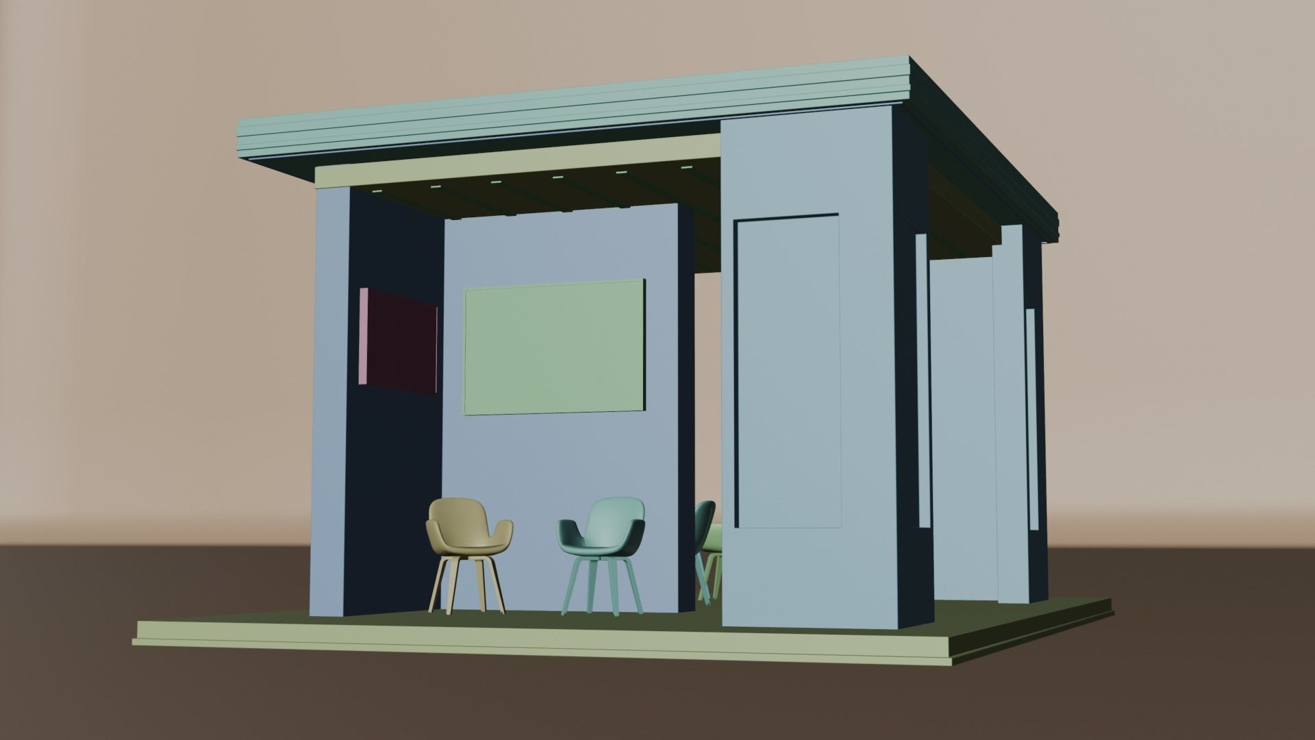 Exhibition Stall or Booth Design for advertisement 3d model 3D model_9