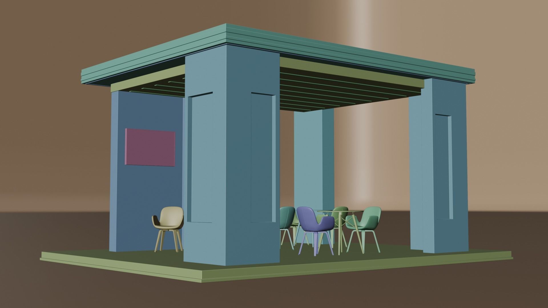 Exhibition Stall or Booth Design for advertisement 3d model 3D model_17