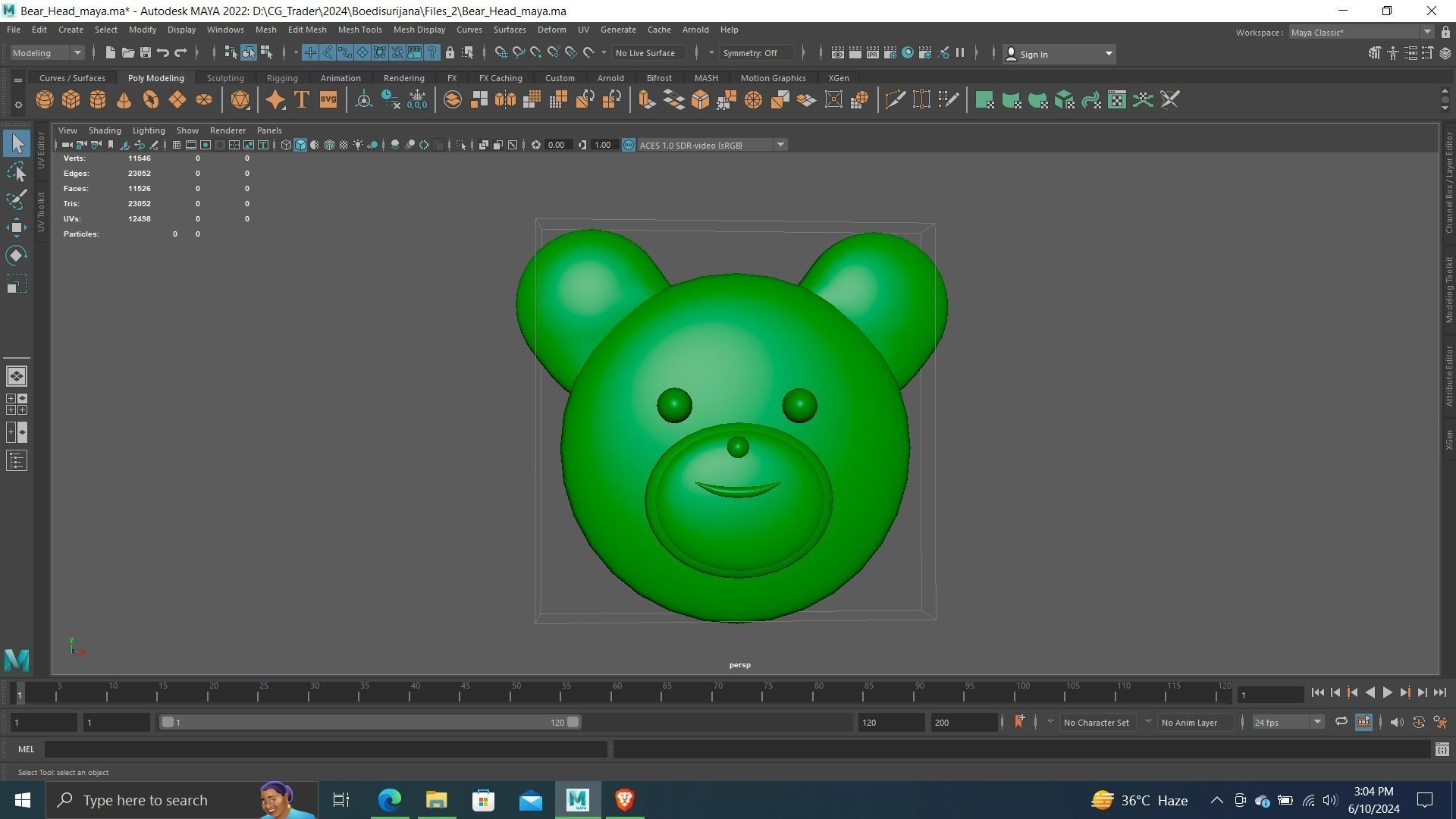 Bear Hear icon 3d printing and animation ready Low-poly 3D model_5