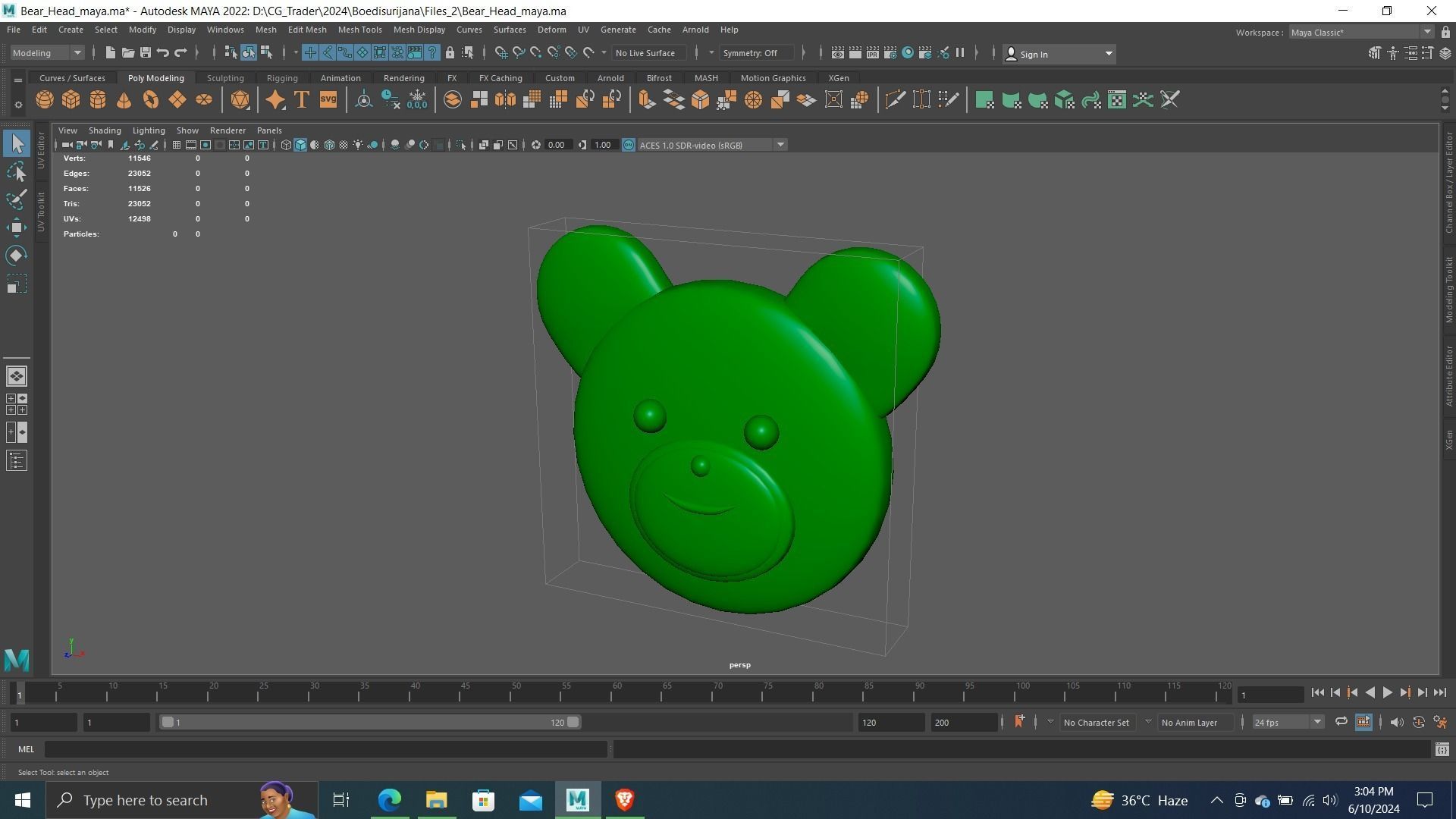 Bear Hear icon 3d printing and animation ready Low-poly 3D model_3