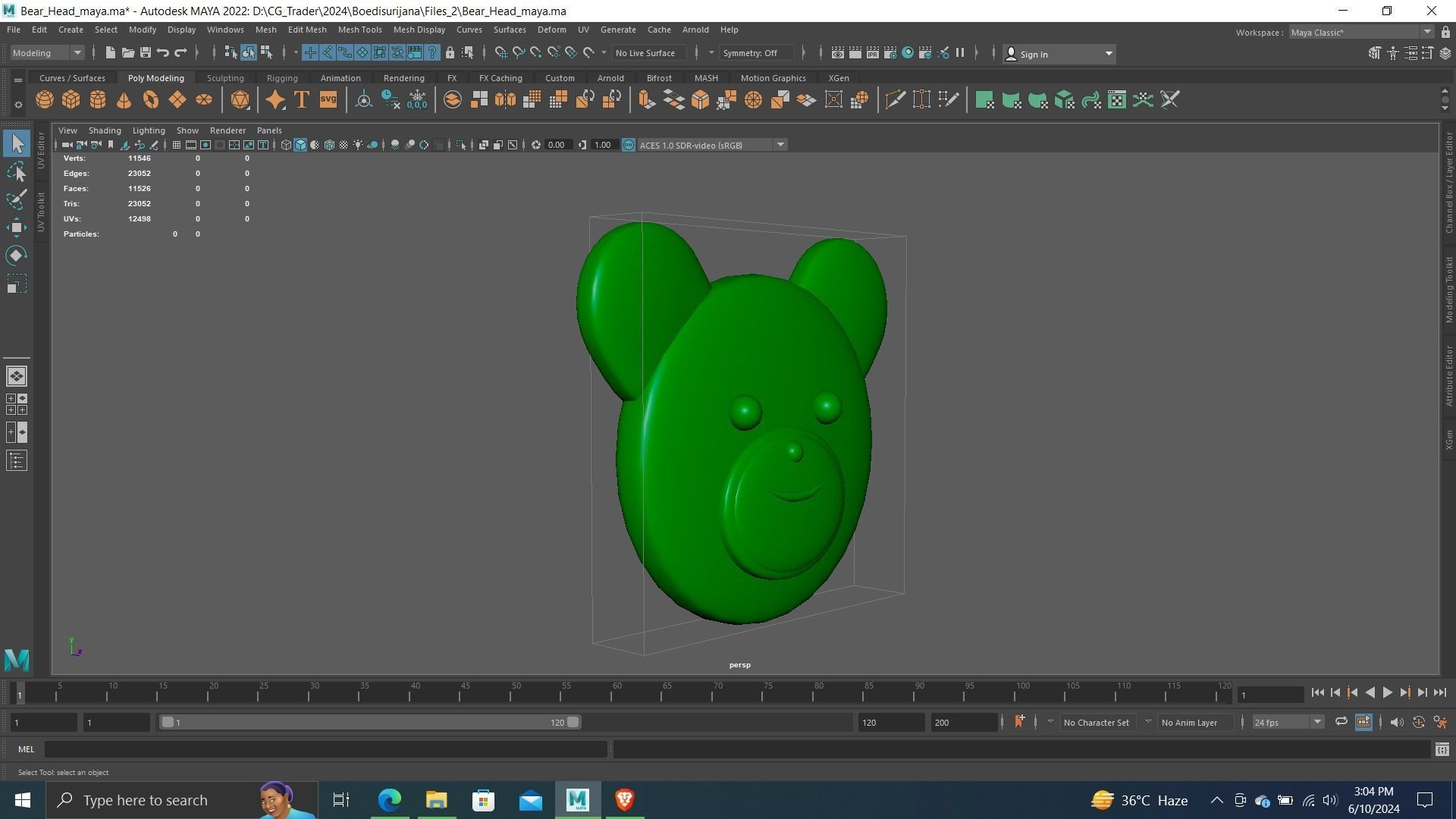Bear Hear icon 3d printing and animation ready Low-poly 3D model_4
