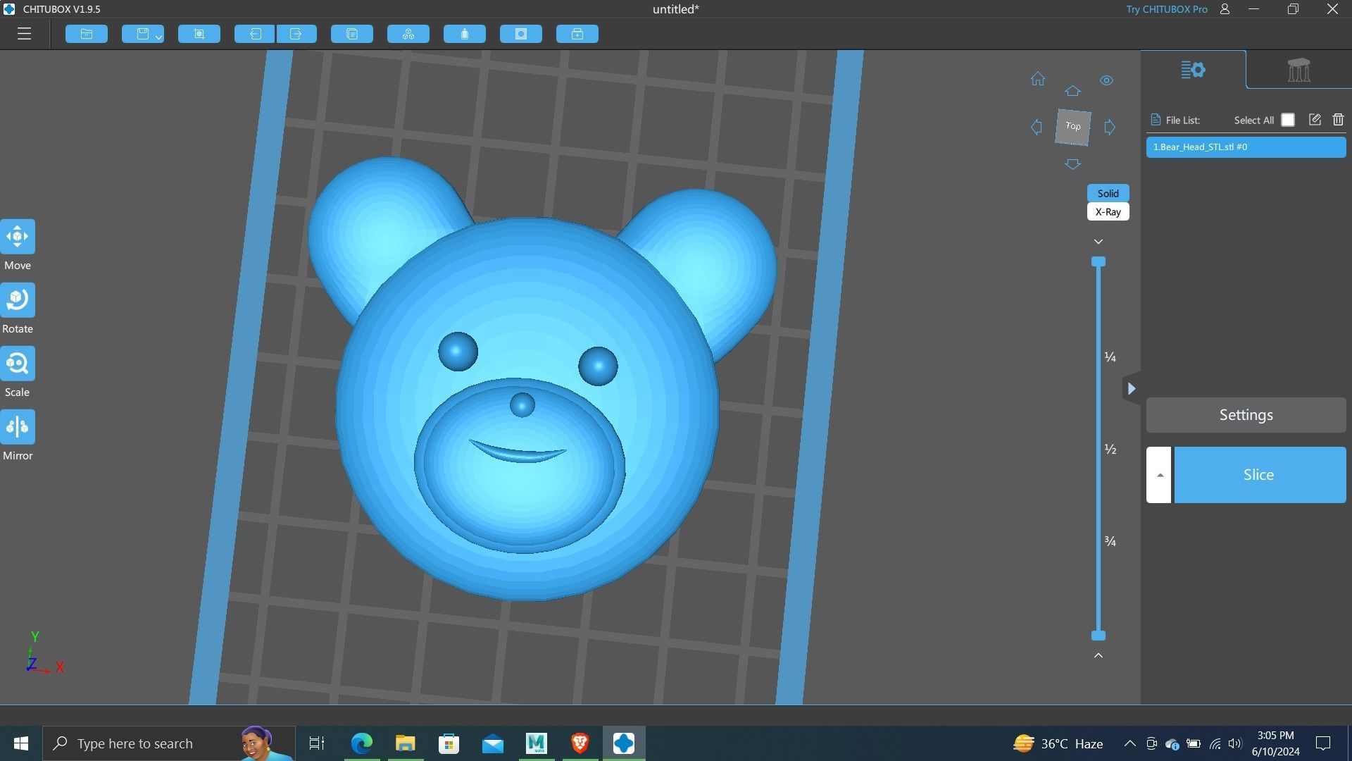 Bear Hear icon 3d printing and animation ready Low-poly 3D model_6