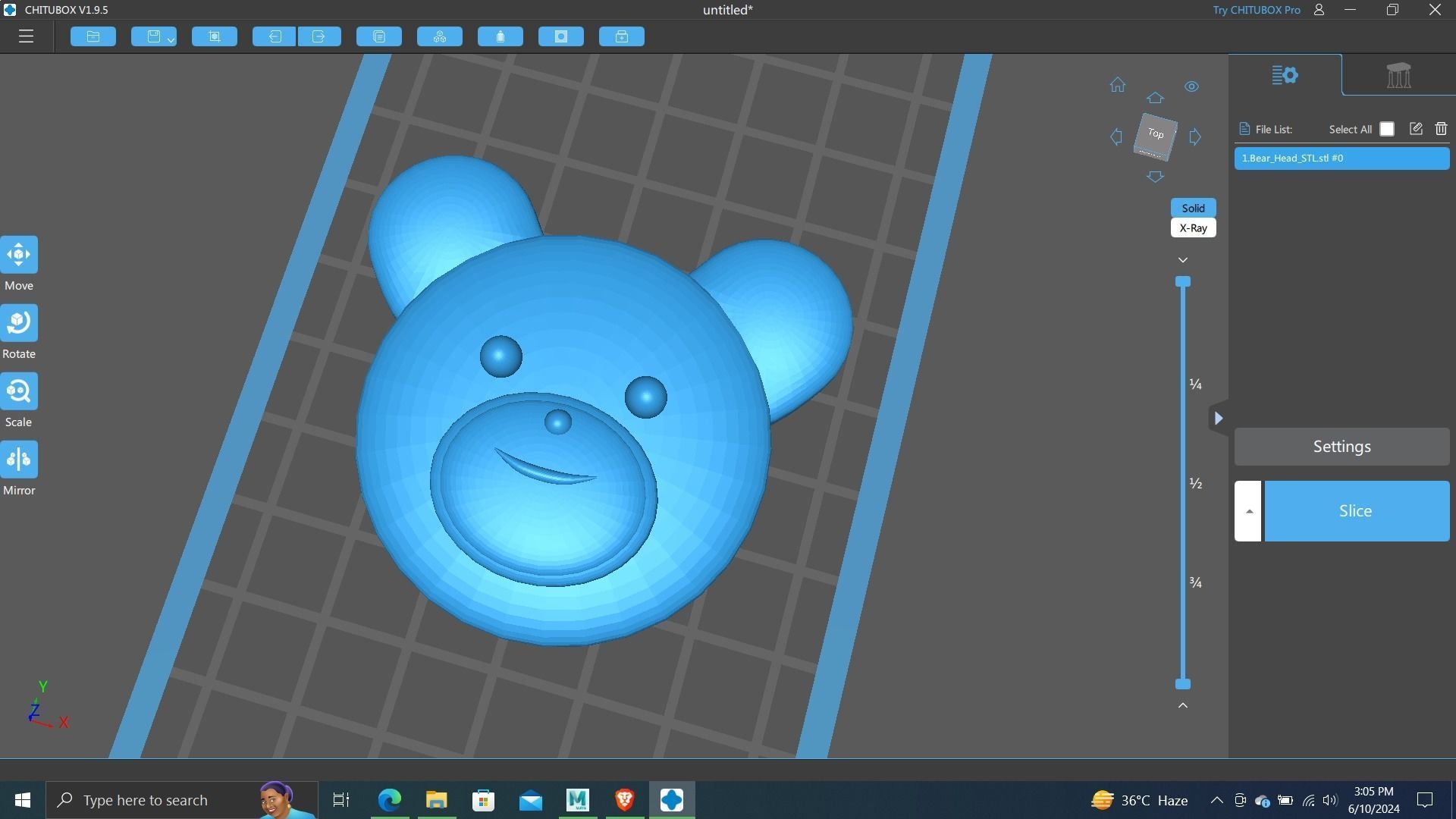 Bear Hear icon 3d printing and animation ready Low-poly 3D model_7