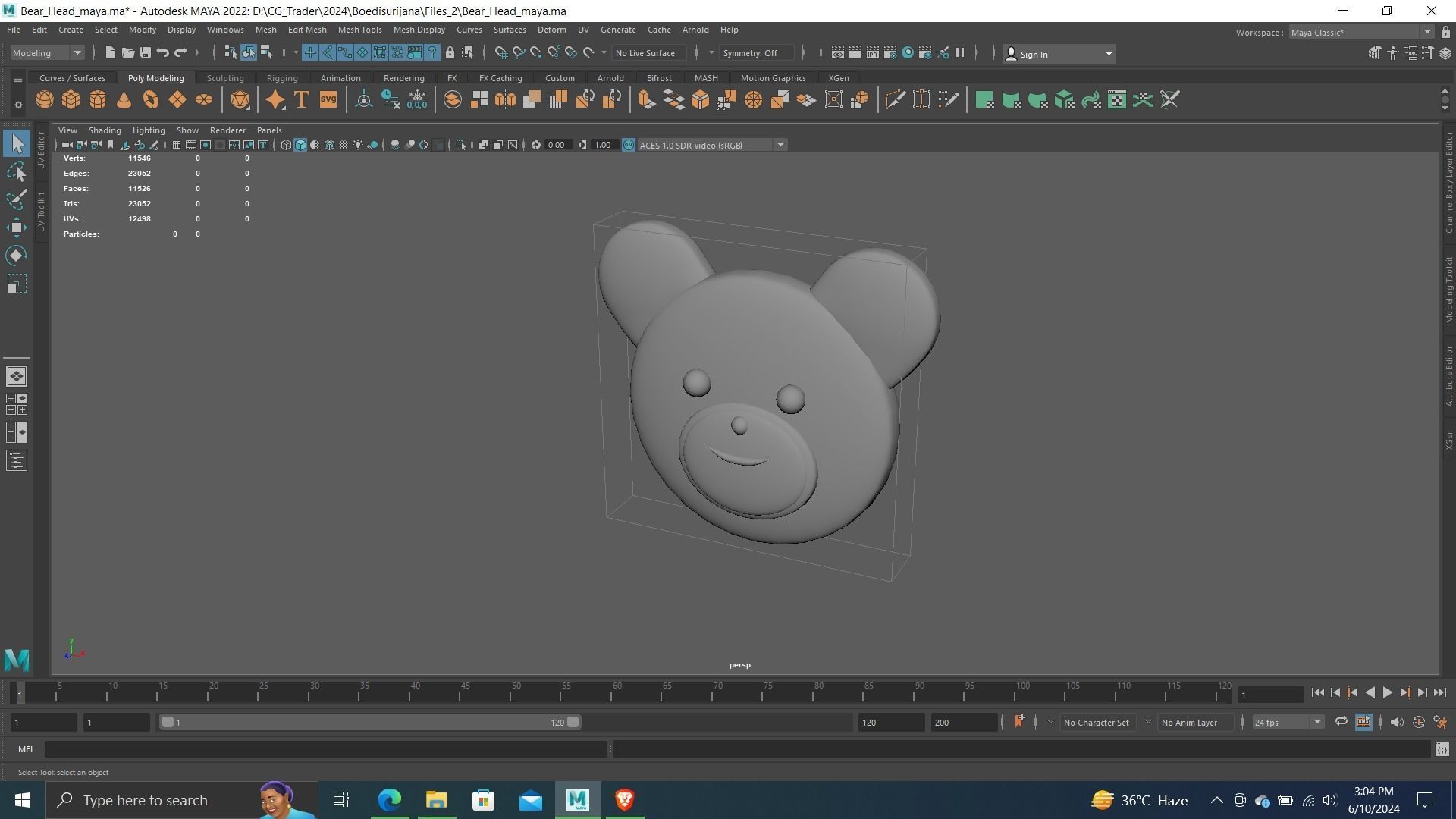 Bear Hear icon 3d printing and animation ready Low-poly 3D model_2