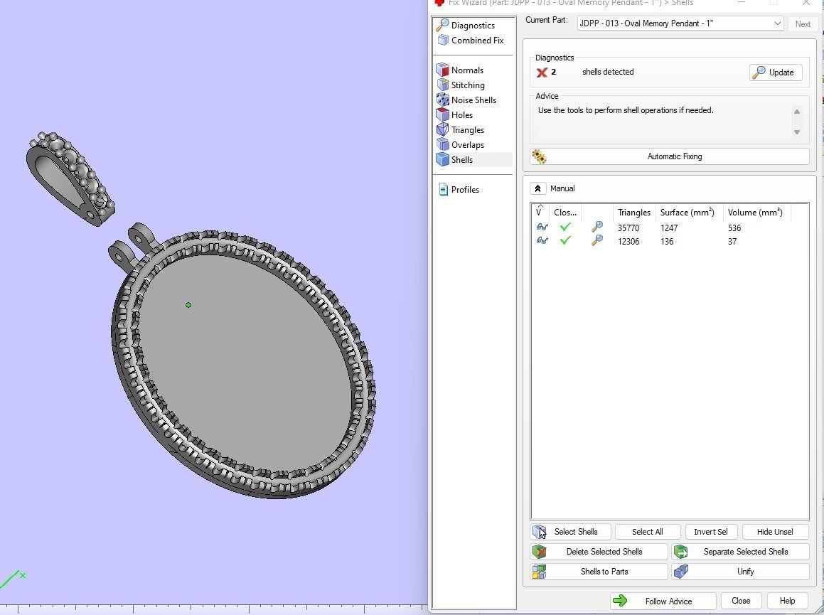 Custom Oval Picture Pendant with Diamond - Memory Pendant  3D print model_18