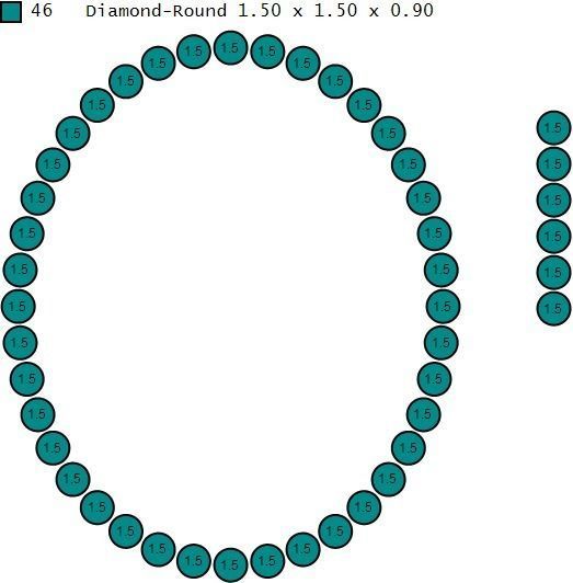 Custom Oval Picture Pendant with Diamond - Memory Pendant  3D print model_19