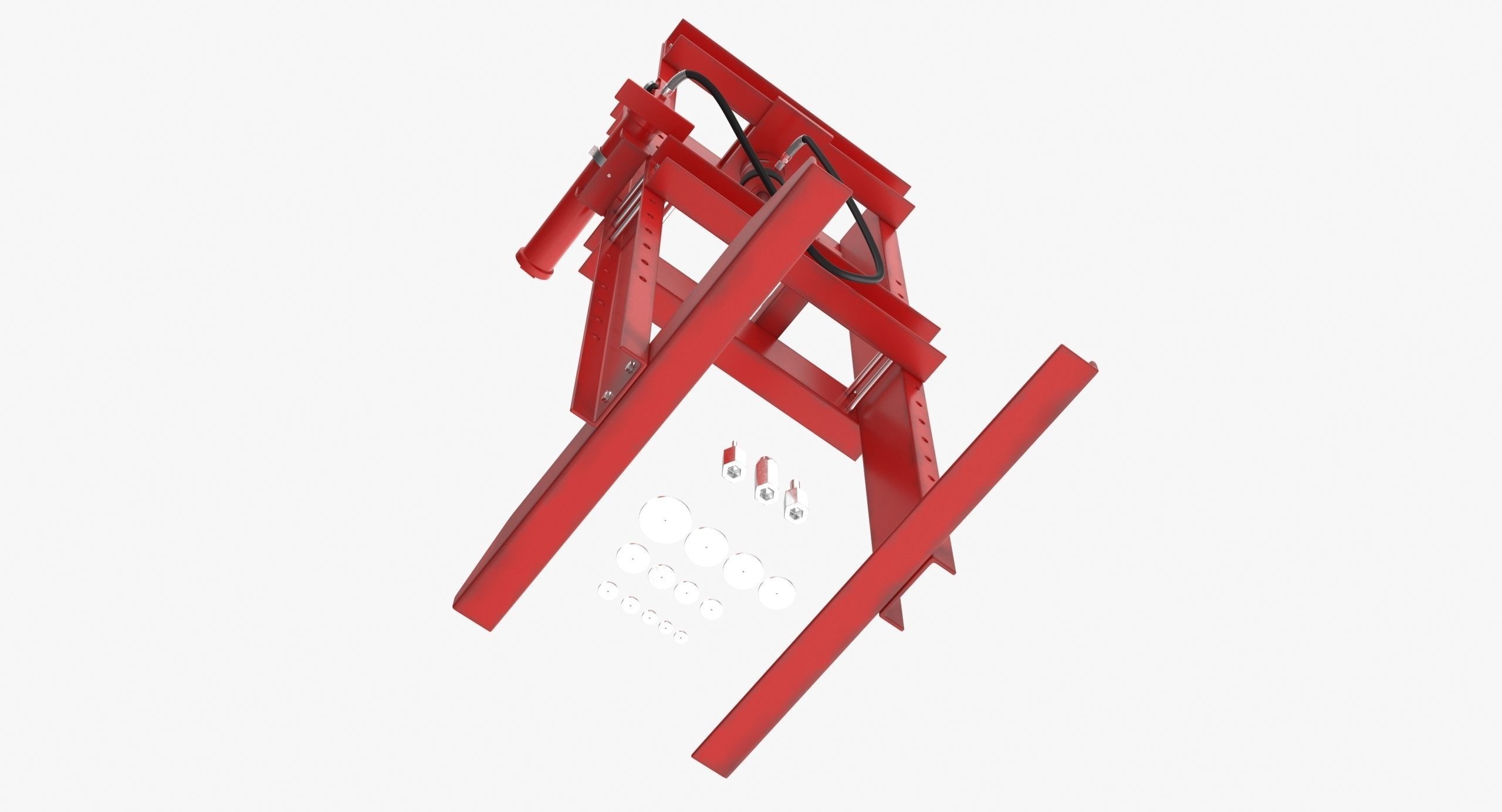 Hydraulic press CG470BHY Low-poly 3D model_5