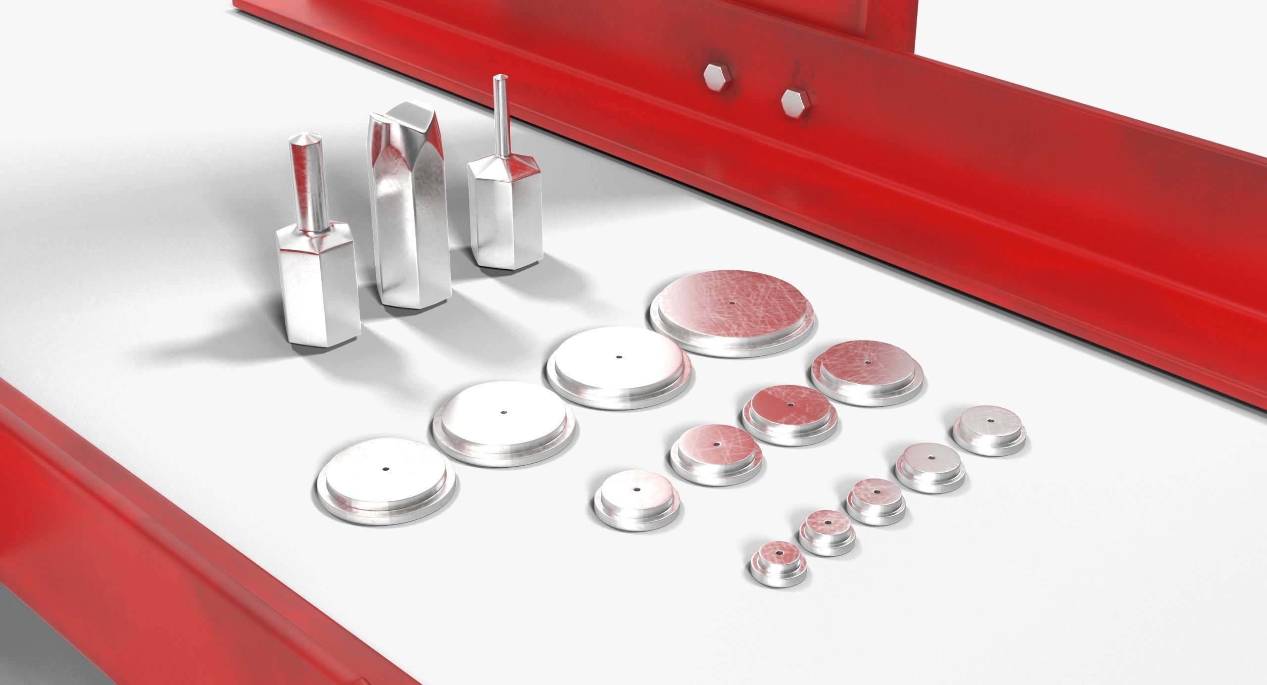 Hydraulic press CG470BHY Low-poly 3D model_7