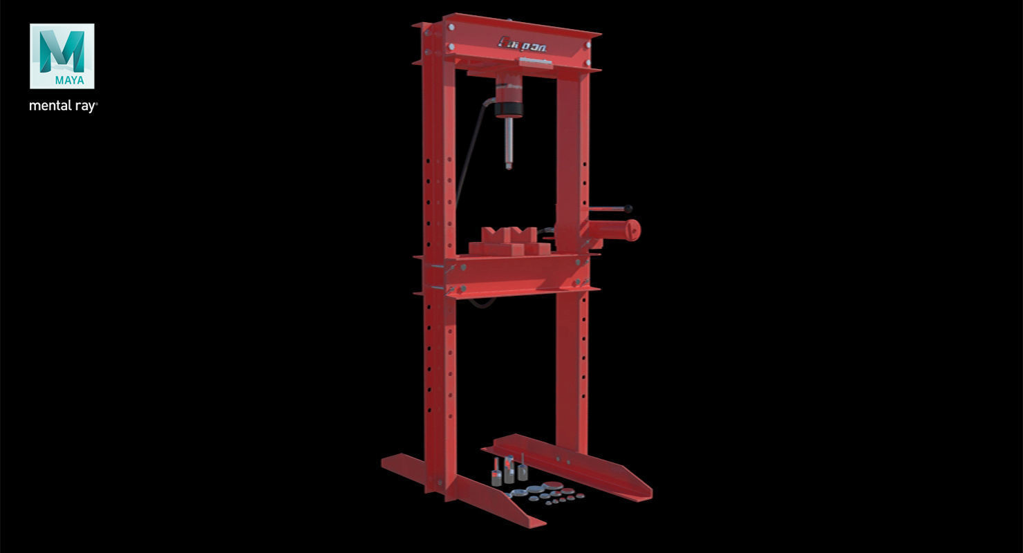 Hydraulic press CG470BHY Low-poly 3D model_22