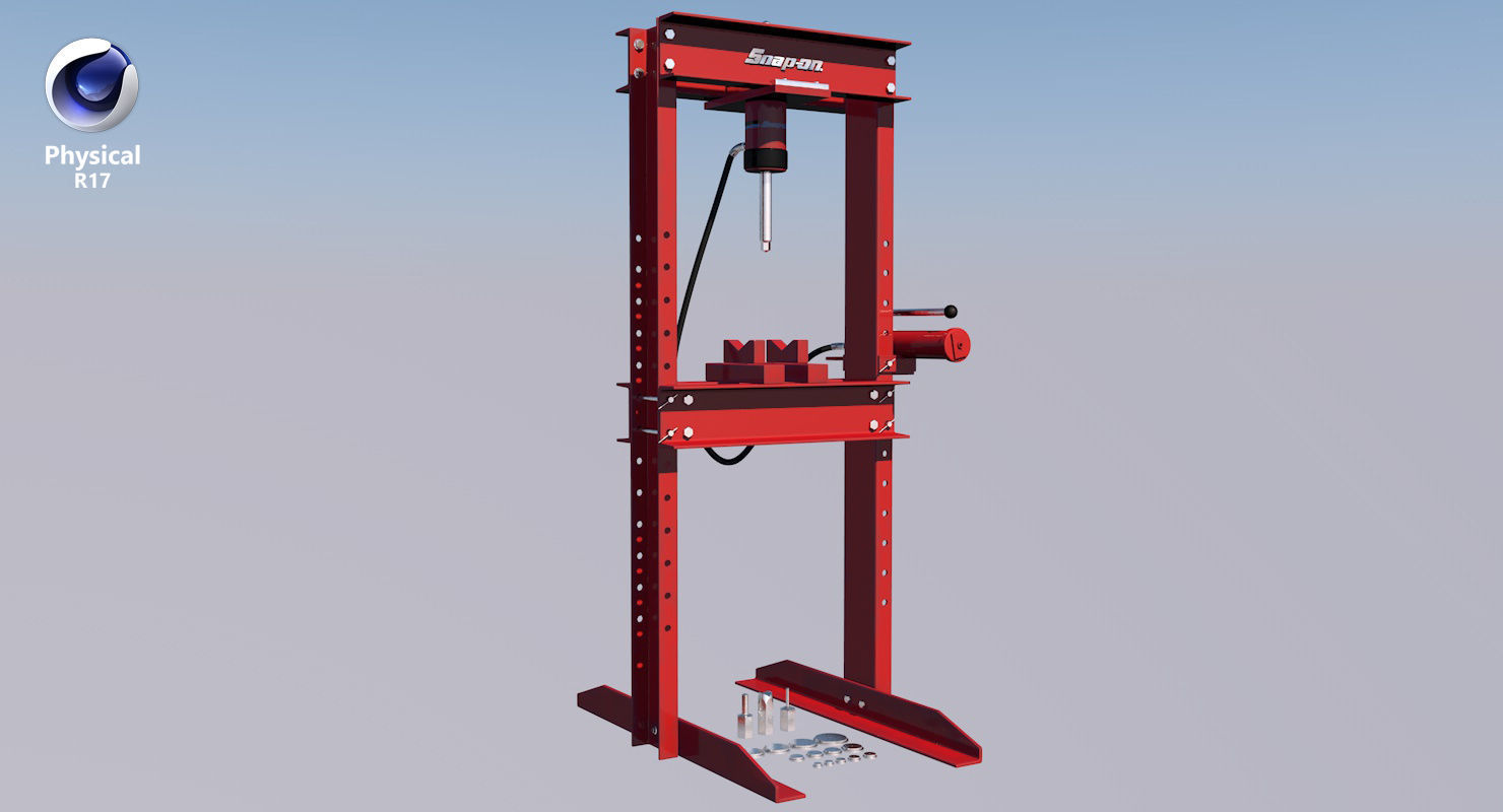 Hydraulic press CG470BHY Low-poly 3D model_25