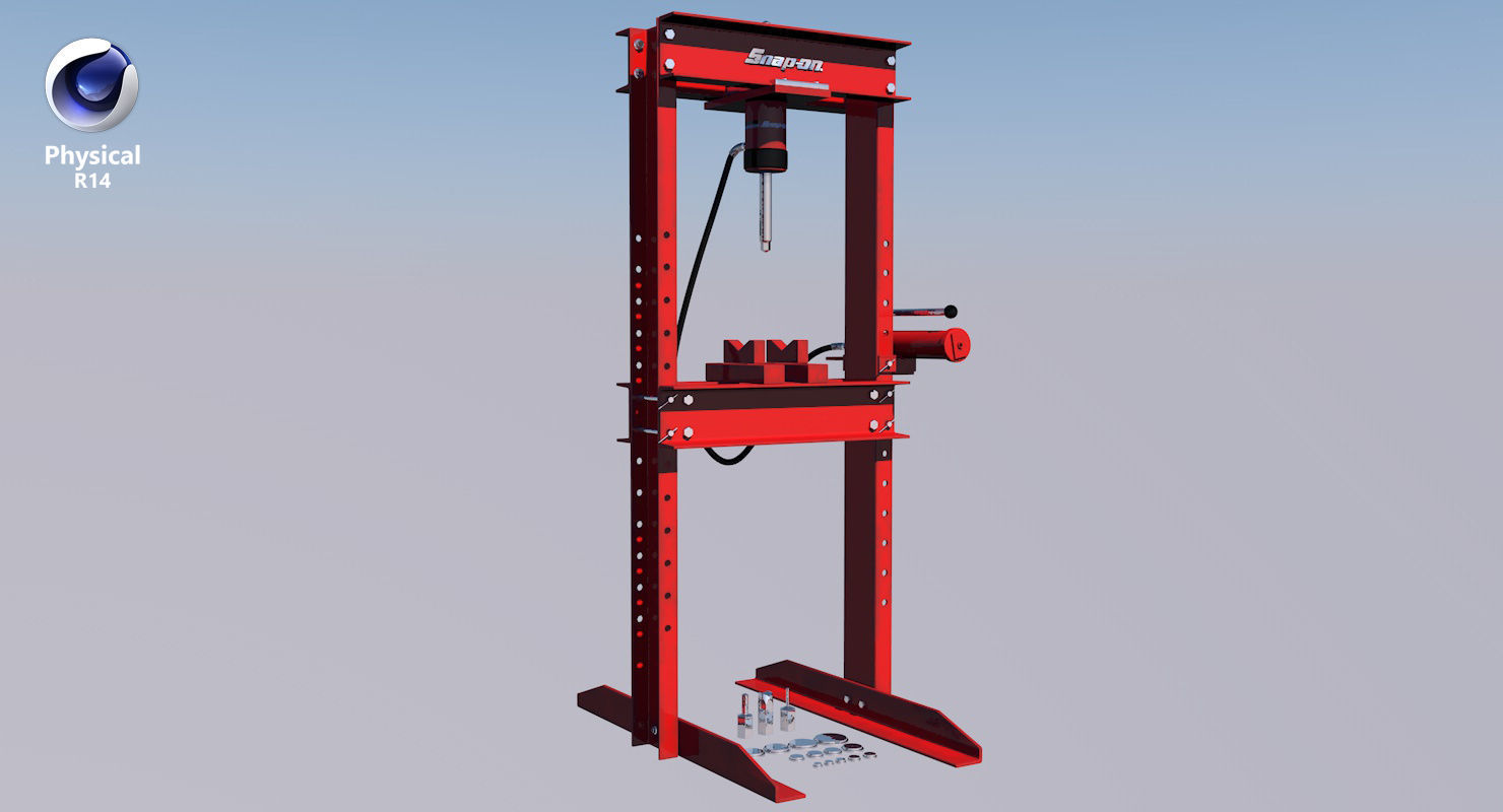 Hydraulic press CG470BHY Low-poly 3D model_24