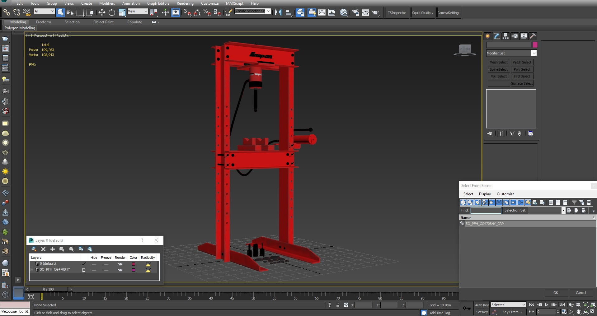 Hydraulic press CG470BHY Low-poly 3D model_21