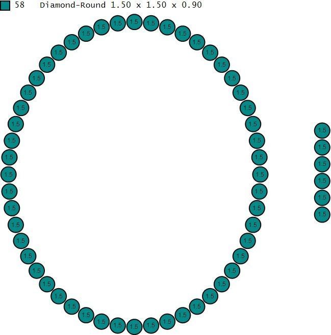 Custom Oval Picture Pendant with Diamond - Memory Pendant 3D print model_20