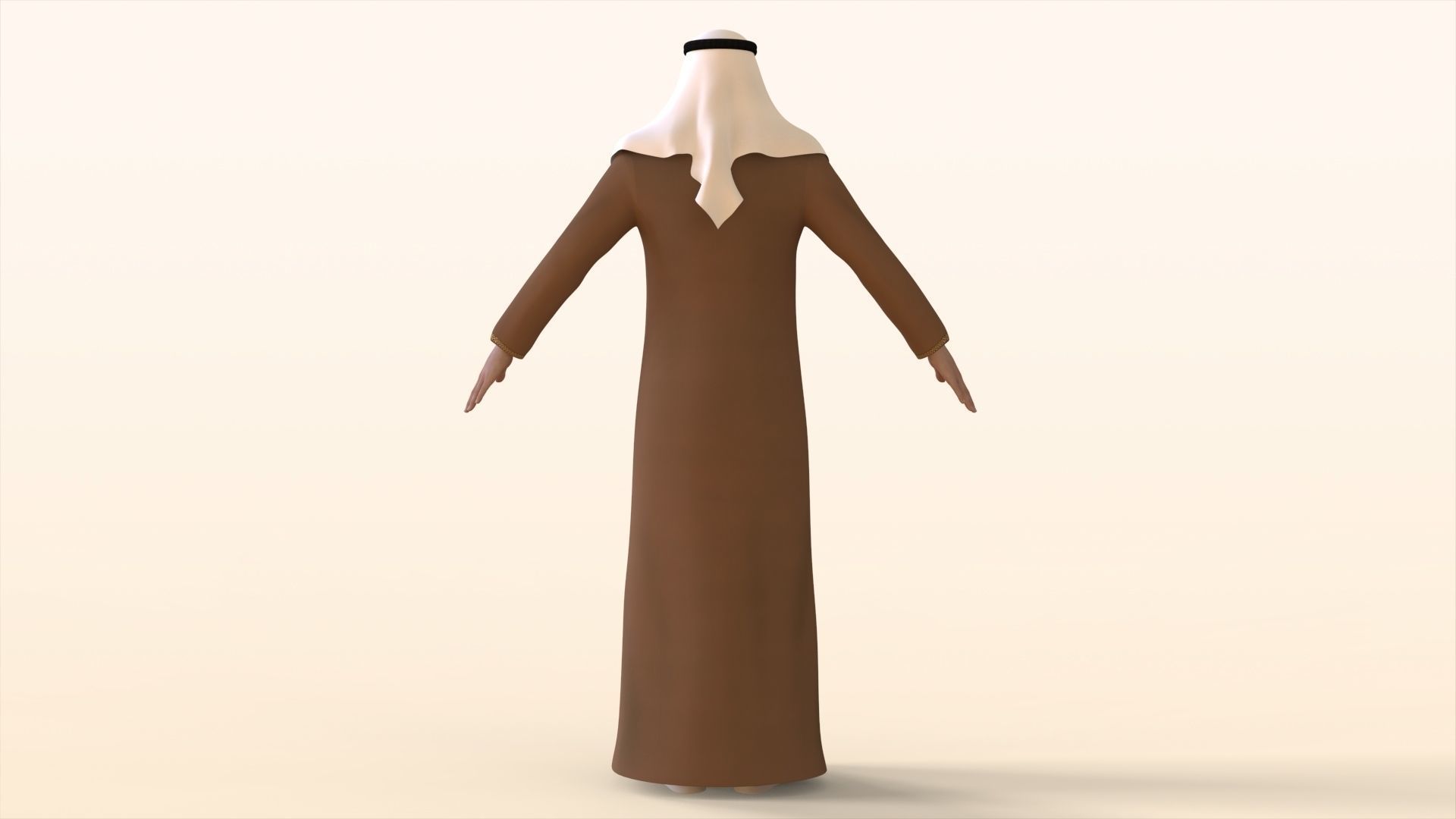 Arab Man  3D model_3