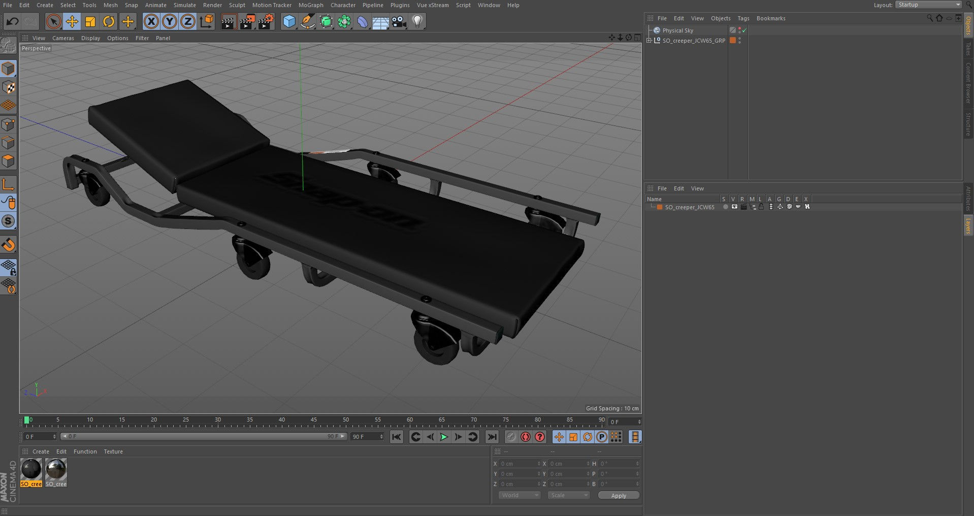 Car Creeper Black JCW65R Low-poly 3D model_35