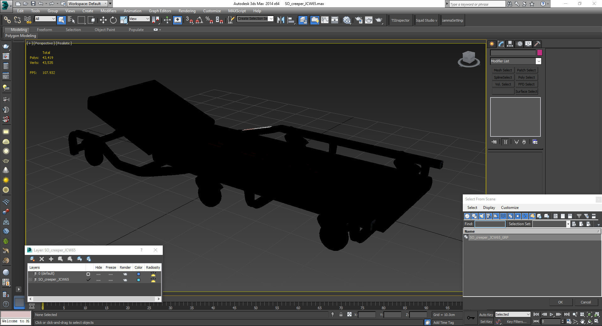 Car Creeper Black JCW65R Low-poly 3D model_30