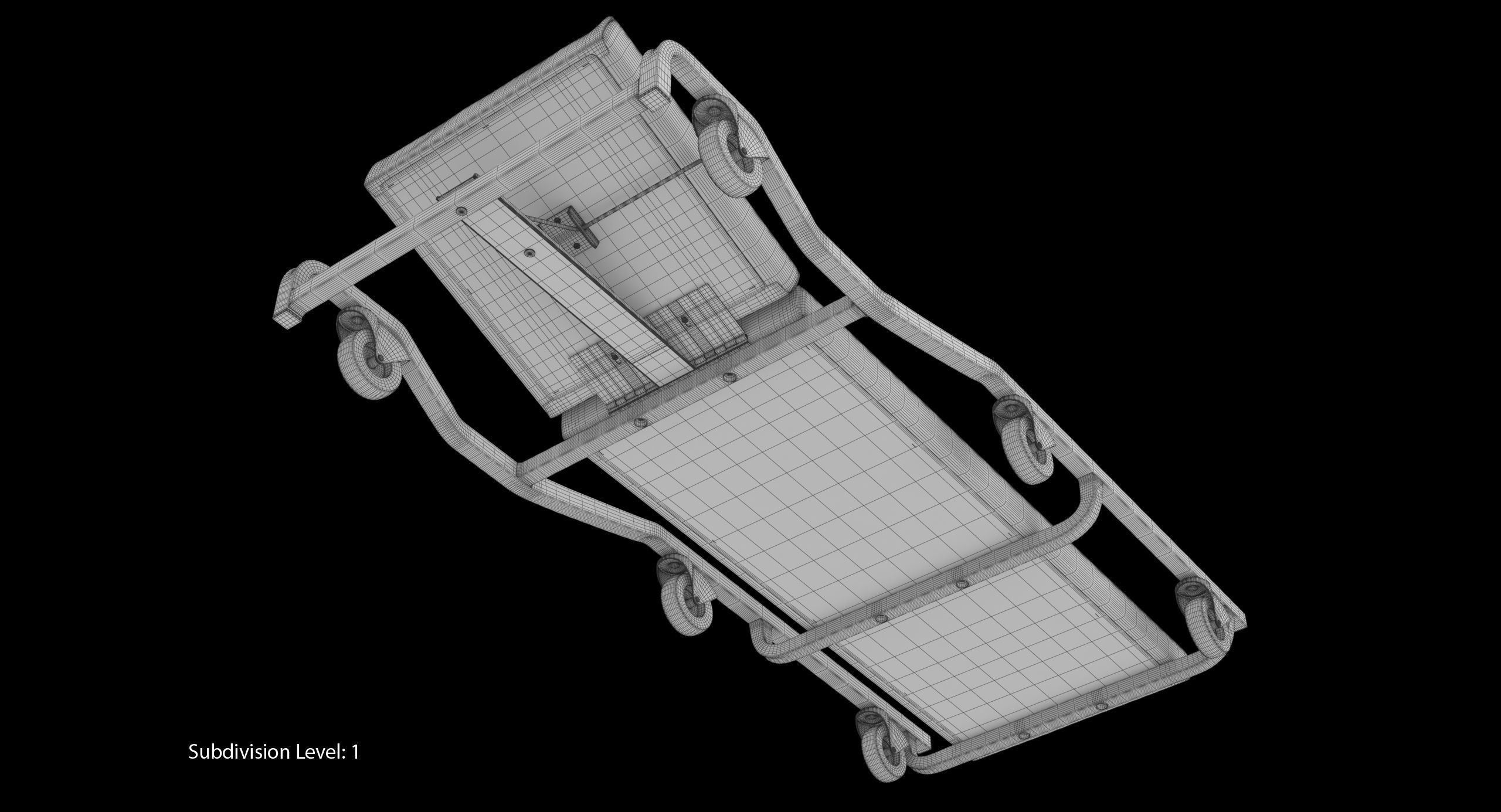 Car Creeper Black JCW65R Low-poly 3D model_27