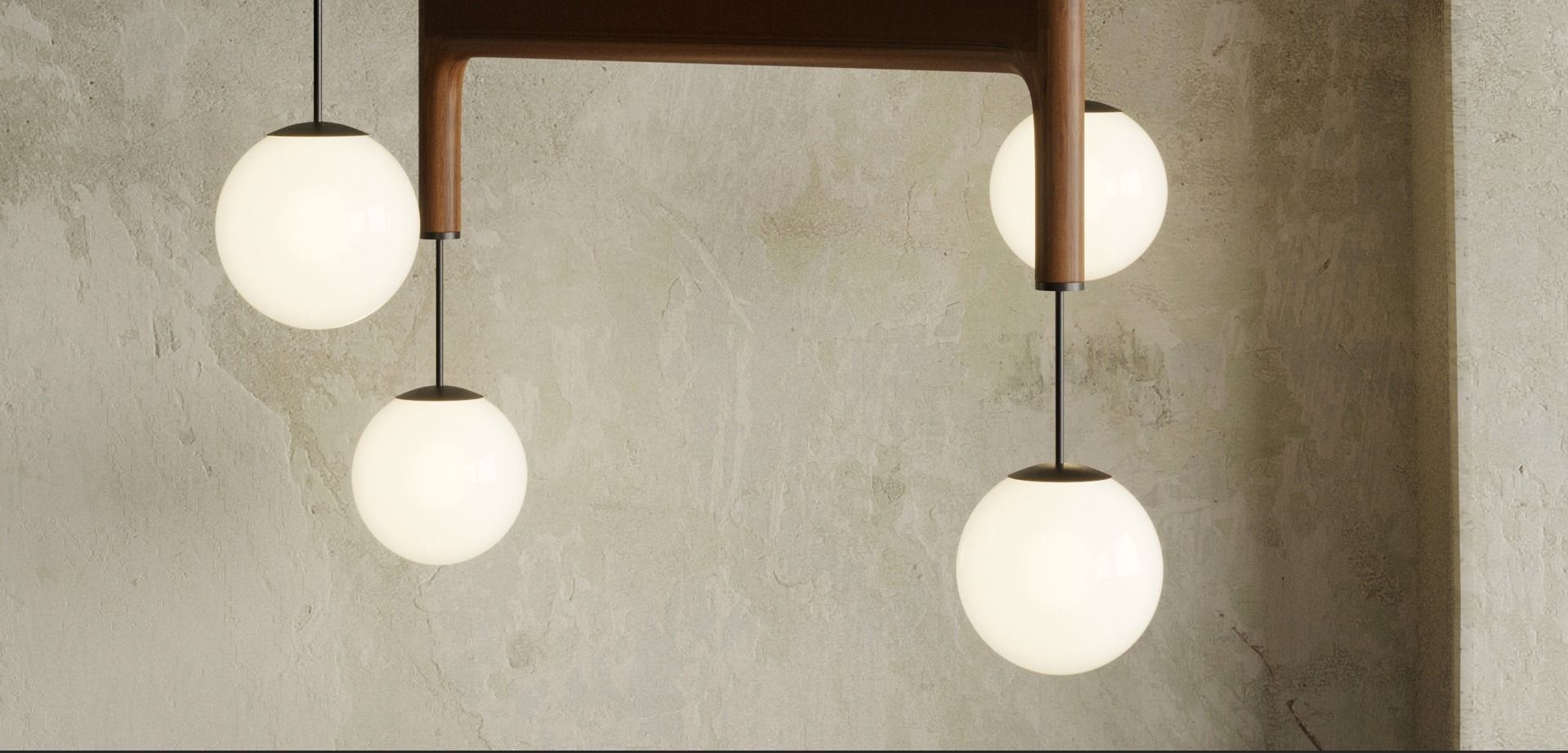 Astra 3 Suspension Lamp by Porada pendant light Low-poly 3D model_7