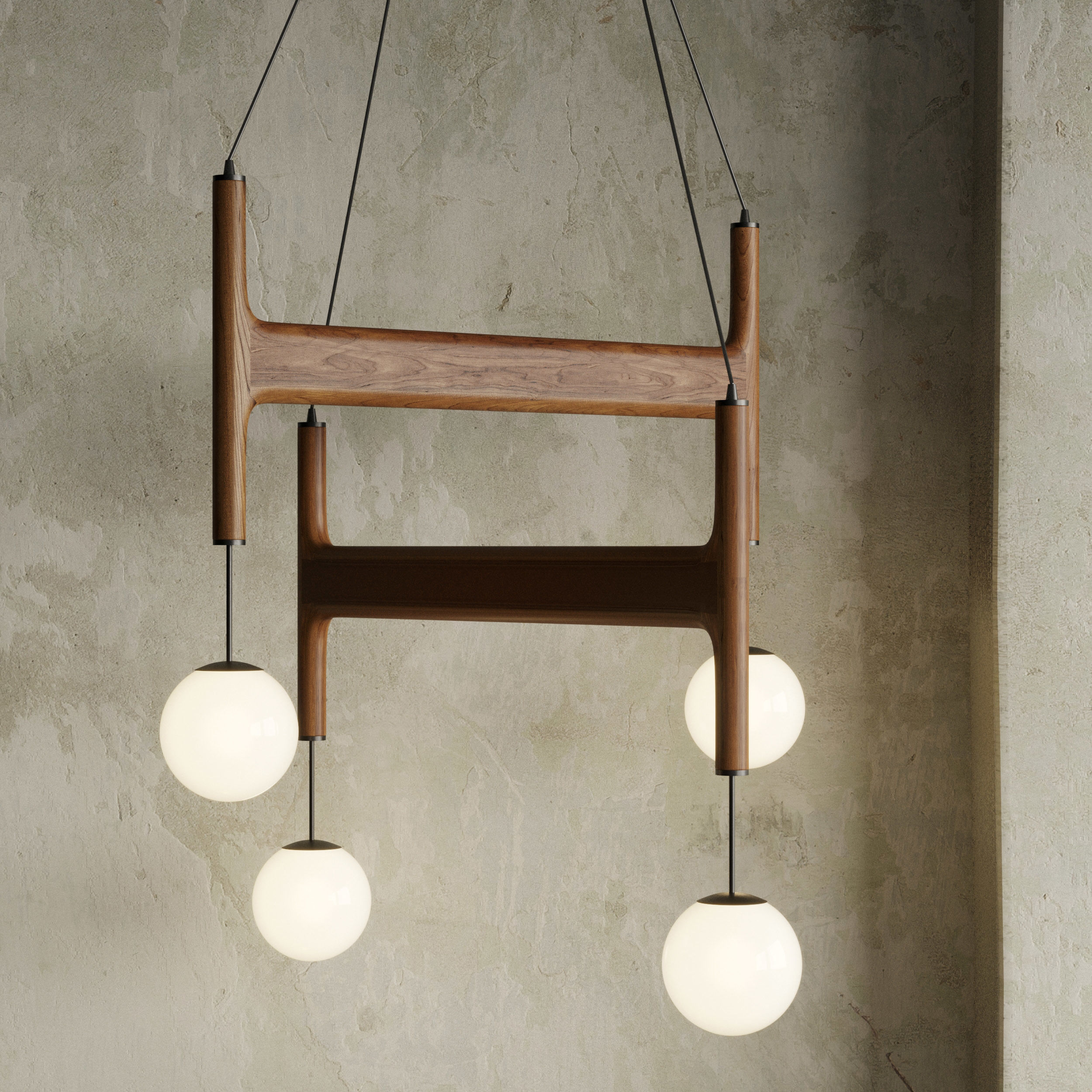 Astra 3 Suspension Lamp by Porada pendant light Low-poly 3D model_1