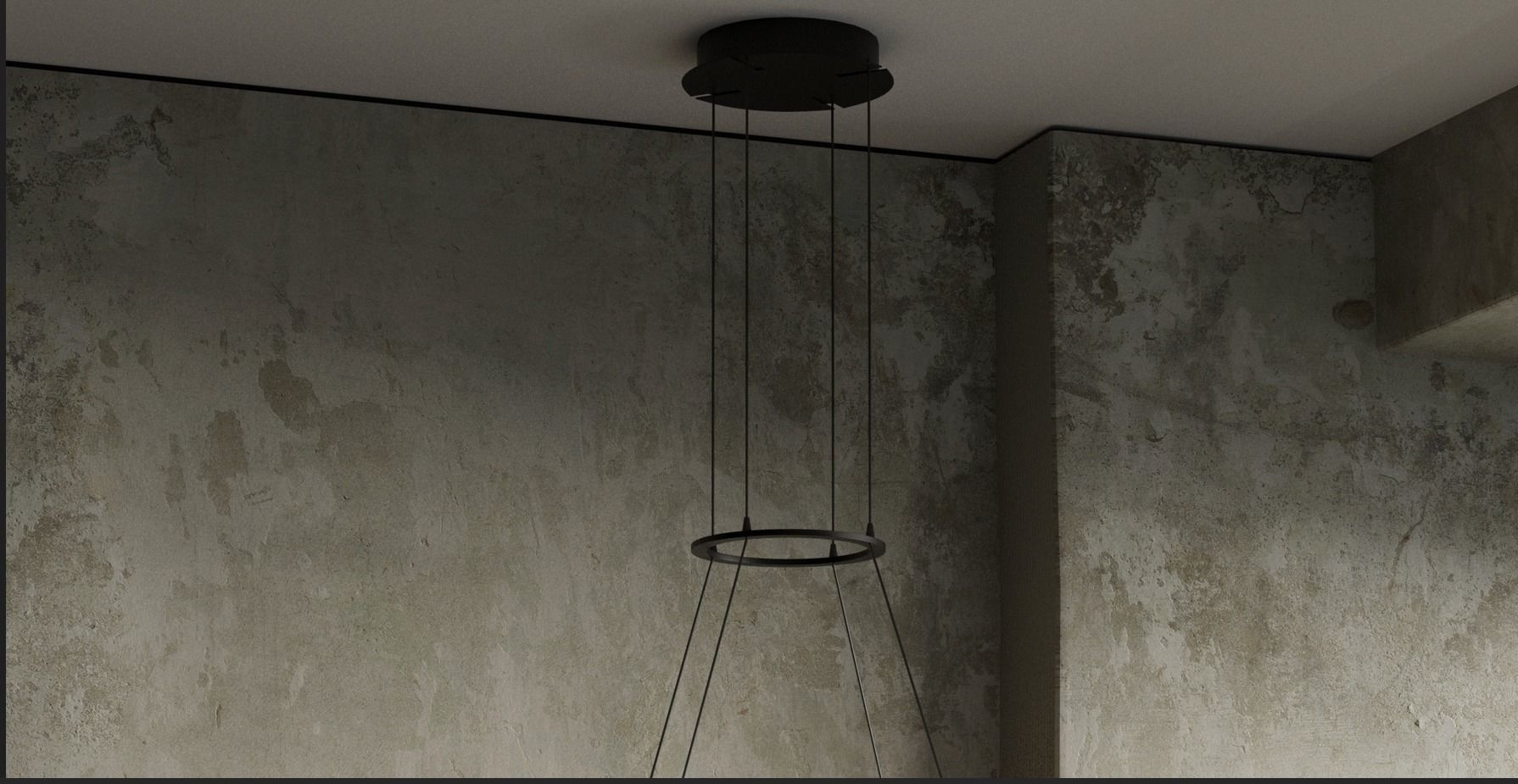 Astra 3 Suspension Lamp by Porada pendant light Low-poly 3D model_9