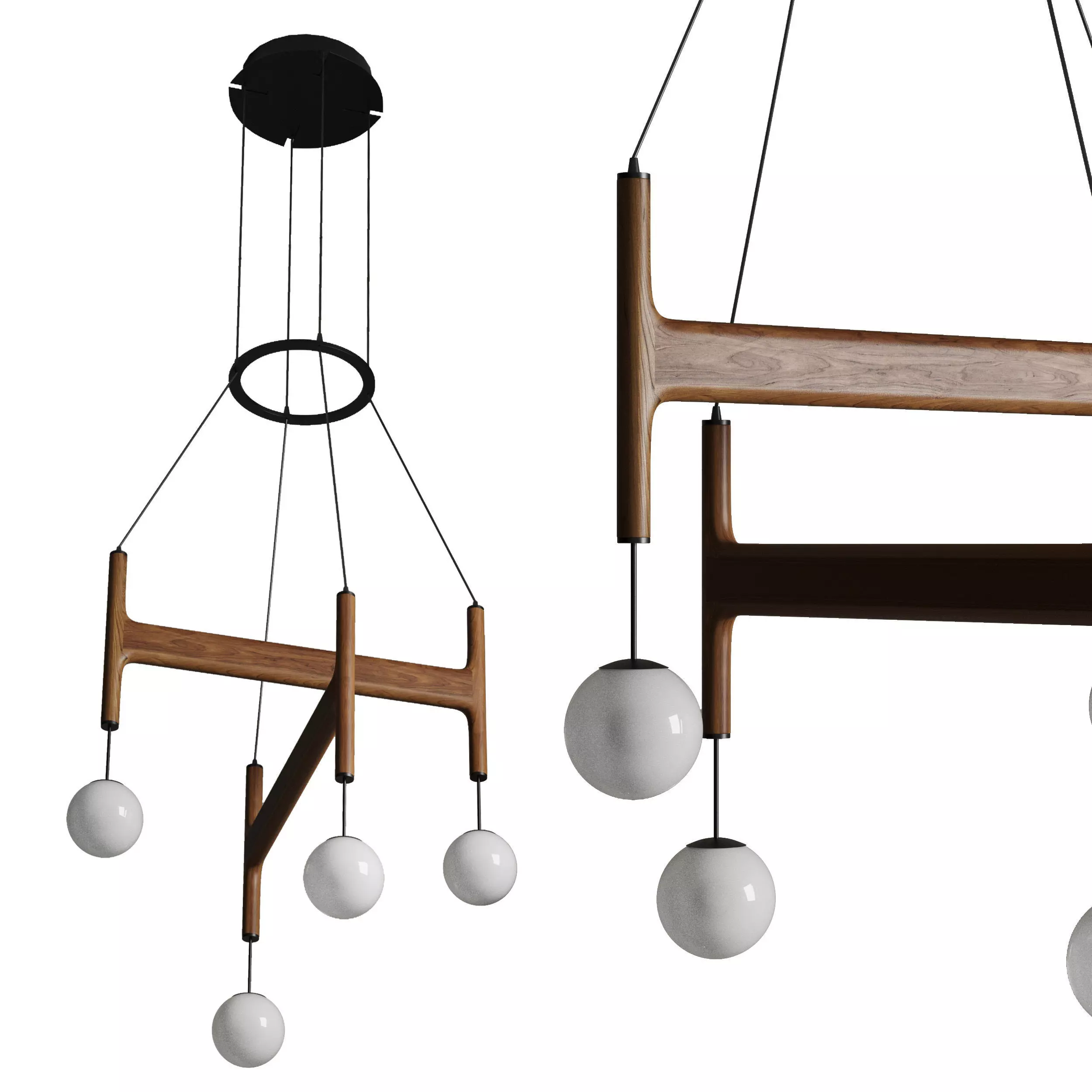 Astra 3 Suspension Lamp by Porada pendant light Low-poly 3D model_0