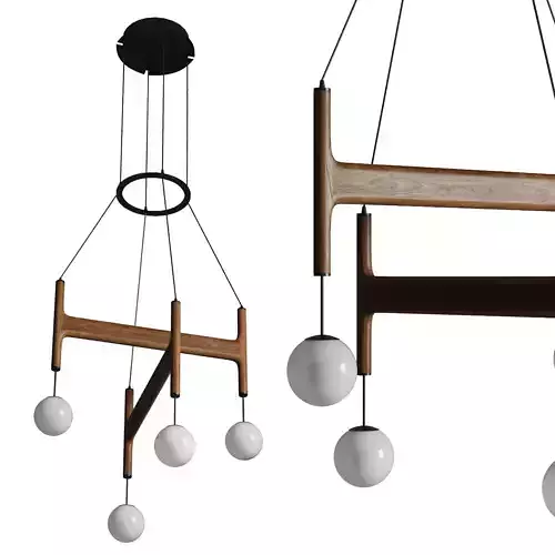 Astra 3 Suspension Lamp by Porada pendant light Low-poly 3D model