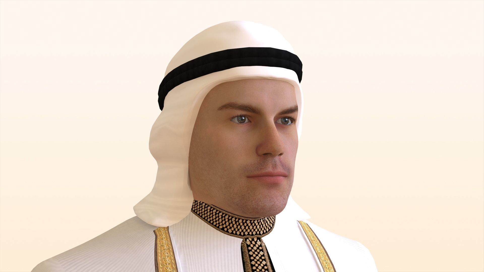 Middle East Man  3D model_7