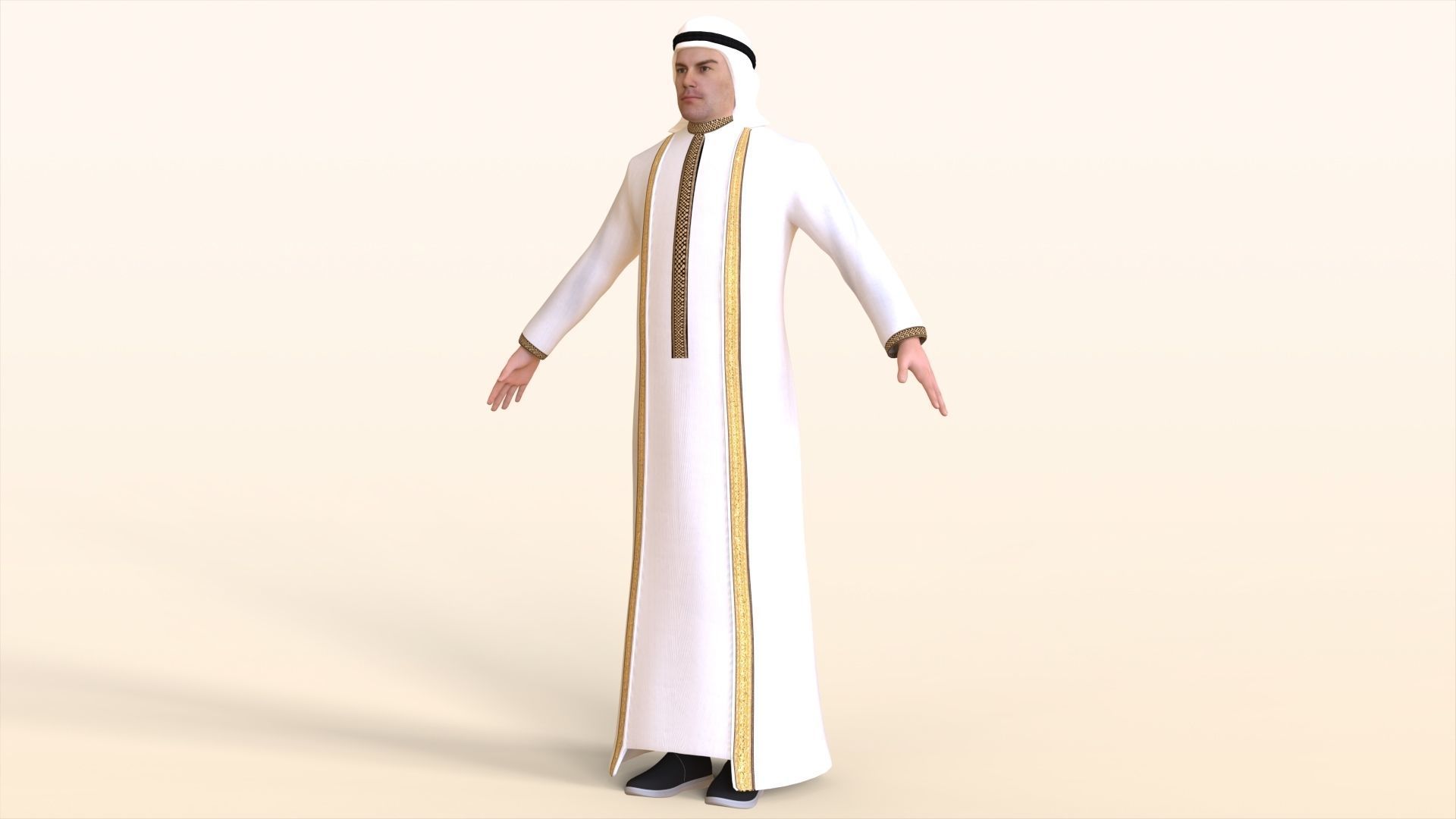 Middle East Man  3D model_1