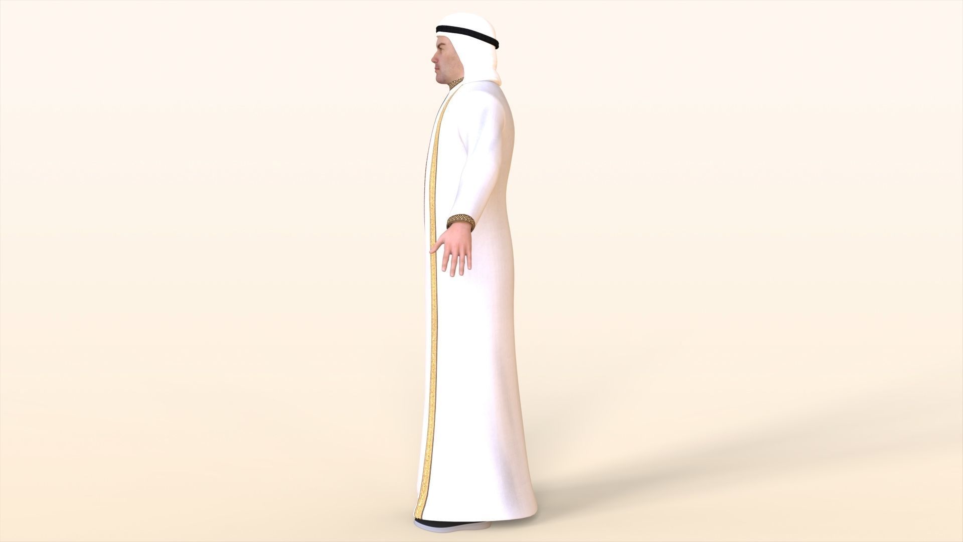 Middle East Man  3D model_2