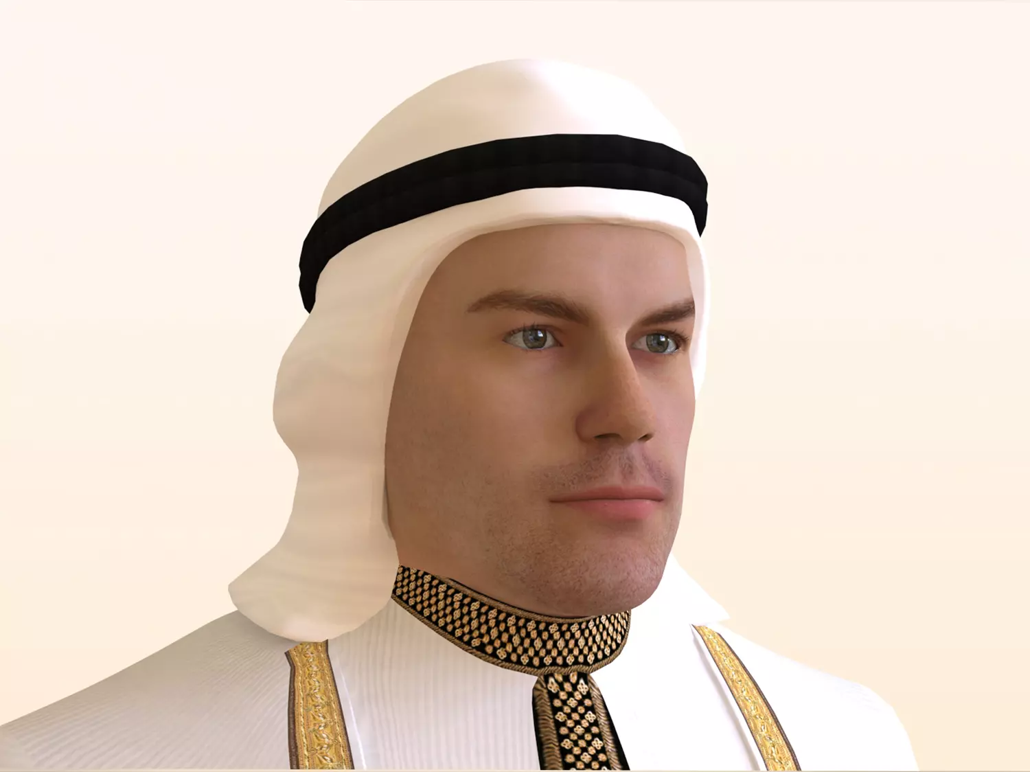 Middle East Man  3D model_0