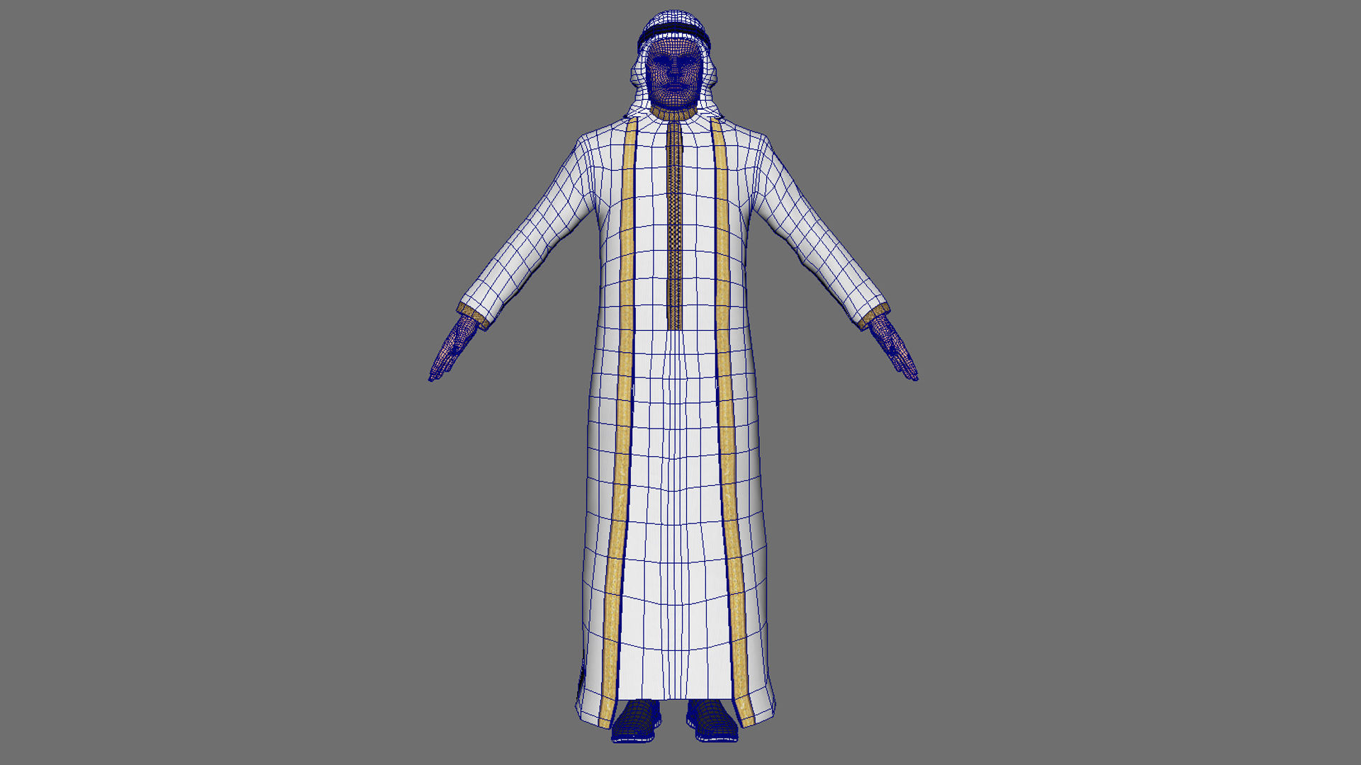 Middle East Man  3D model_9