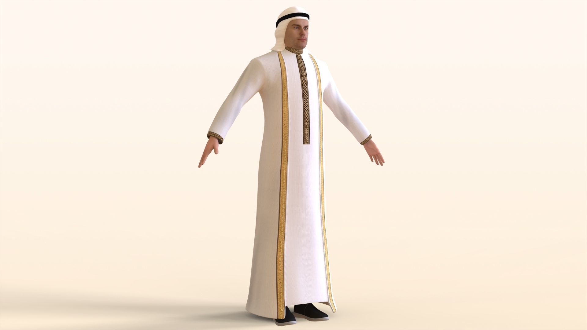 Middle East Man  3D model_4