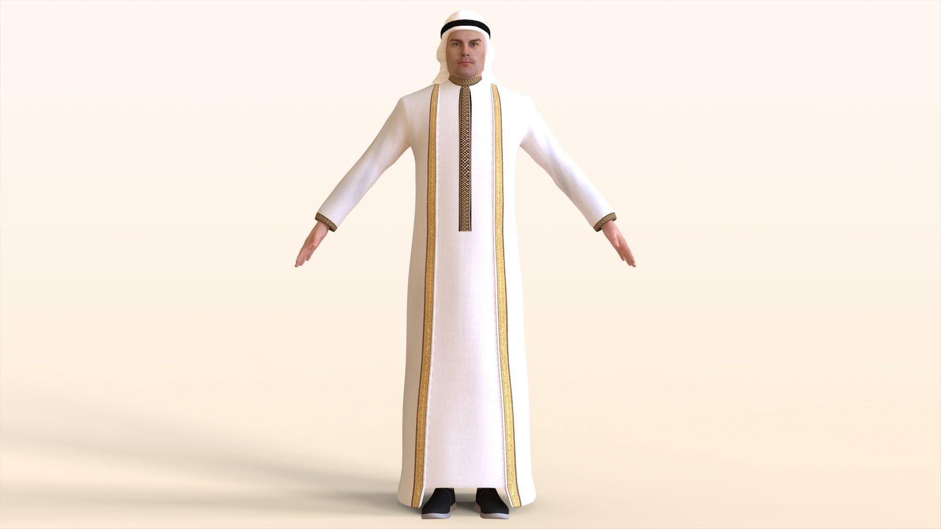 Middle East Man  3D model_5