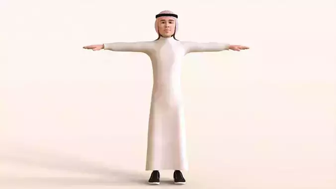 Toon Arab Sheik 3D model