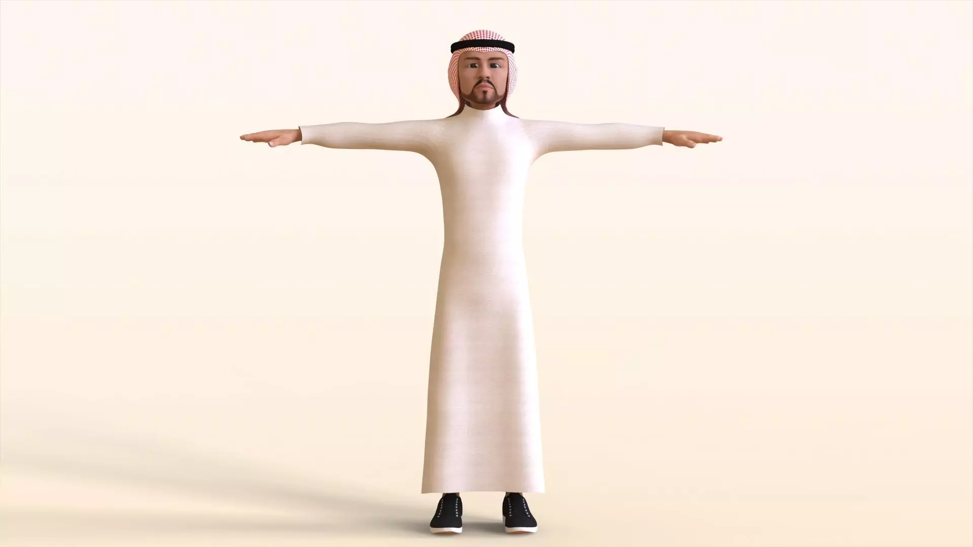Toon Emirati Man 3D model_0