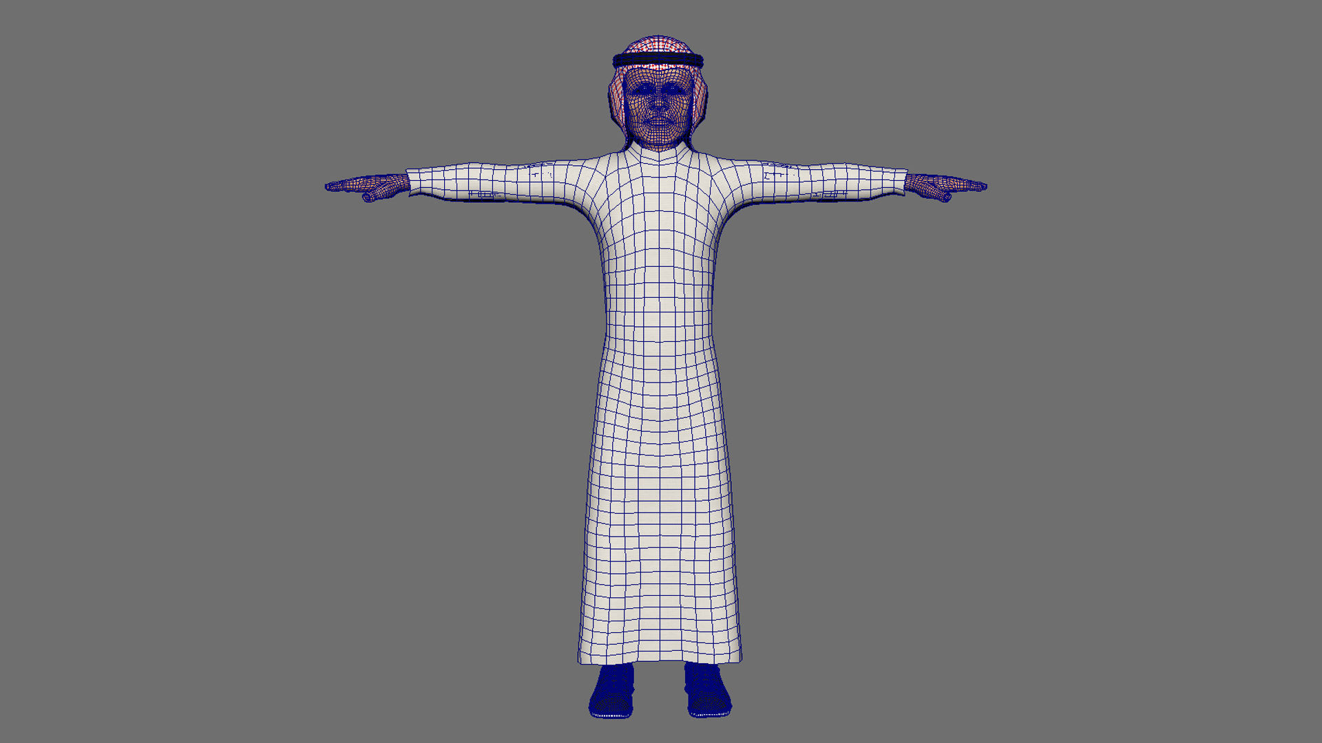 Toon Emirati Man 3D model_10