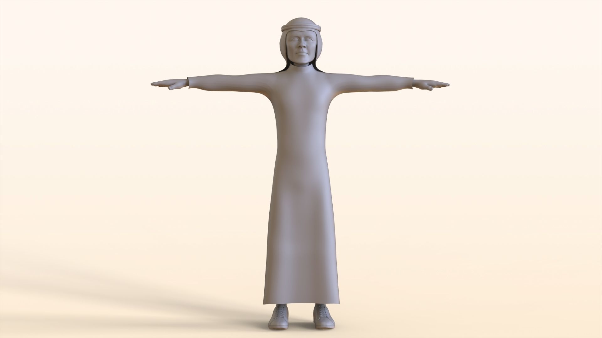 Toon Emirati Man 3D model_9